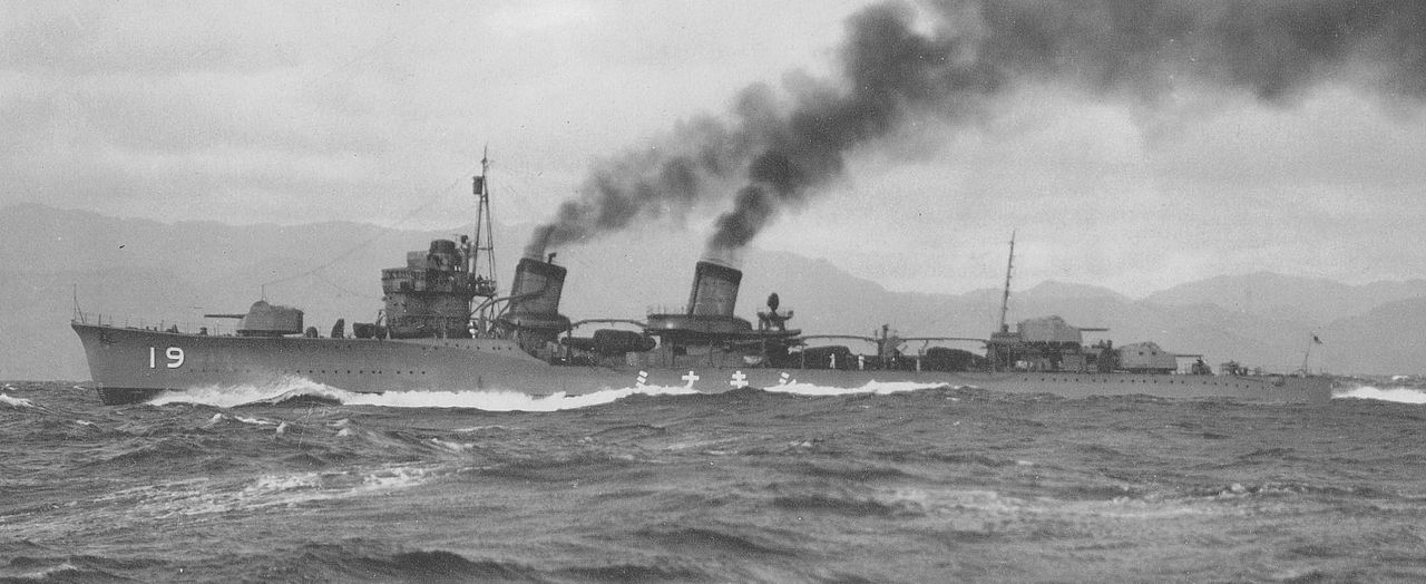The Shikinami, a Fubuki-class destroyer which saw extensive action early in the Pacific War only to be sunk by a submarine, the USS Growler, in 1944. 