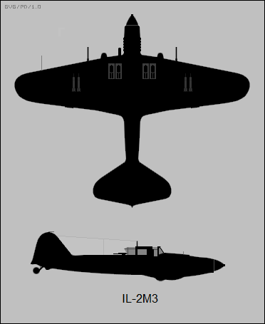 The redesigned Shturmovik, designated as the Il-2M3. The most notable improvement was the addition of a rear gunner