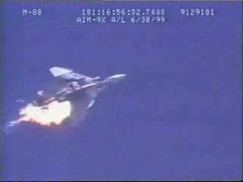 A QF-4 Phantom is expended via an air-to-air missile during a test.