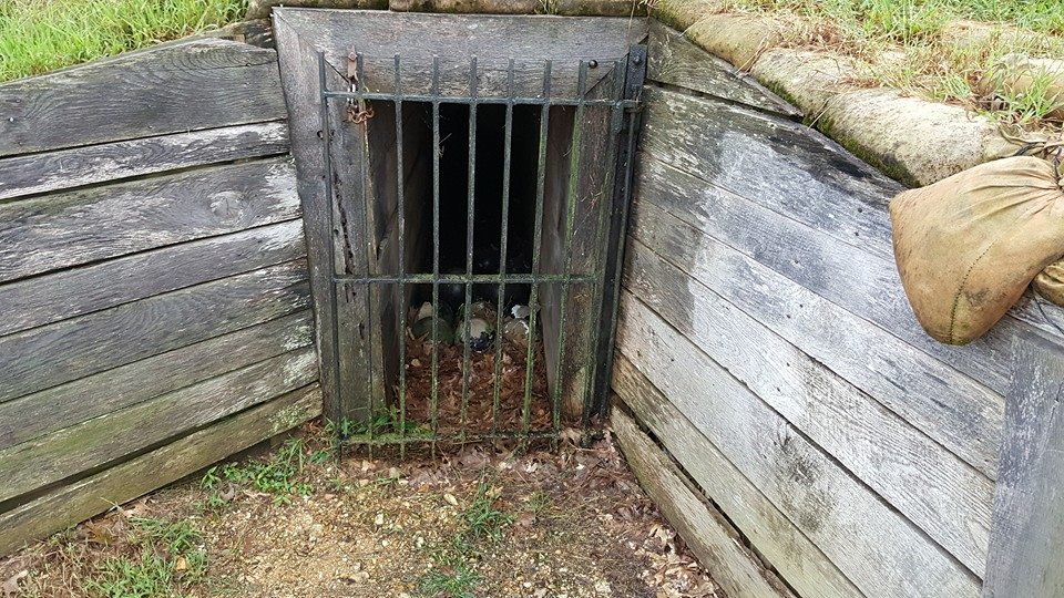 THE AMMUNITION BUNKER FOR THE LOWER BATTERY, SITUATED TO THE REAR OF THAT POSITION, STILL EXISTS BUT IS NOT AVAILABLE FOR PUBLIC ACCESS.