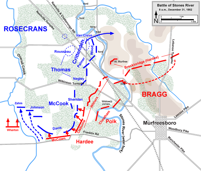 The Confederate attack on the morning of the 31st.