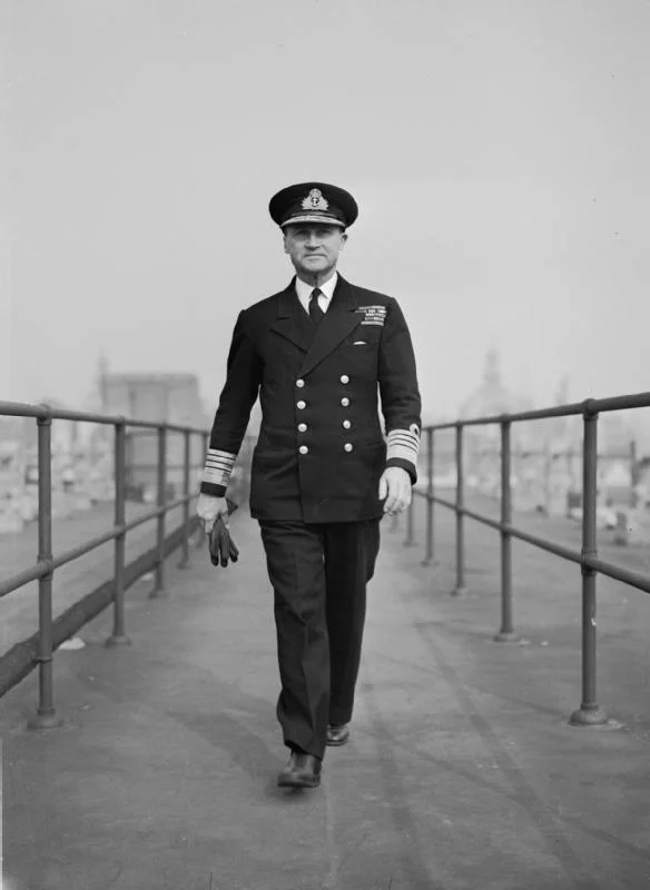 Vice Admiral Sir Bertram Ramsey, in overall command of the evacuation of the BEF from Dunkirk. Working almost constantly in Dover castle, Ramsey's dedication and ultimate success in orchestrating the operation earned him a visit with King George VI as well as the title of Knight Commander of the Order of the Bath. Photo: Wikipedia.