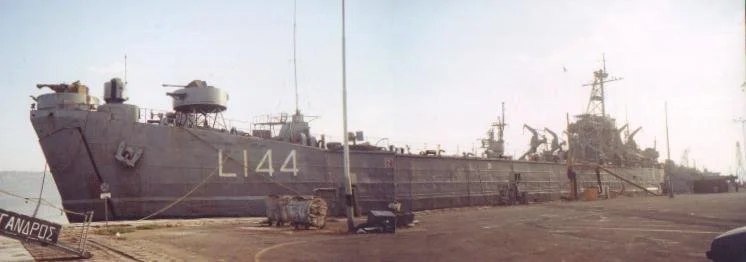 USS LST-325 in service with the Greek Navy. Photo source: Navsource.org.