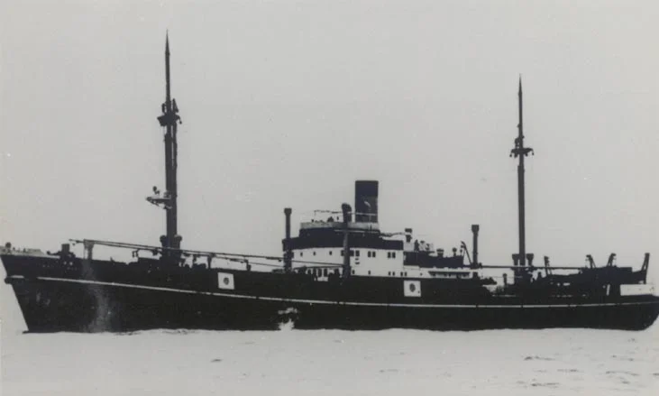 The Komet, displaying a Japanese disguise. Komet was much smaller than most of her fellow raiders, displacing just 3300 tons. Photo source: bismarck-class.dk.