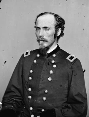 Colonel Emerson Opdycke was a headstrong brigade commander who had been born in Ohio in 1830. He fought at Shiloh, Chickamauga, Chatanooga, and in the Atlanta campaign. Opdycke’s refusal to follow his division commander’s orders ultimately proved a godsend- his brigade formed a reserve which plunged into the gap punched in Union lines by the Confederate assault. Photo: Wikipedia.