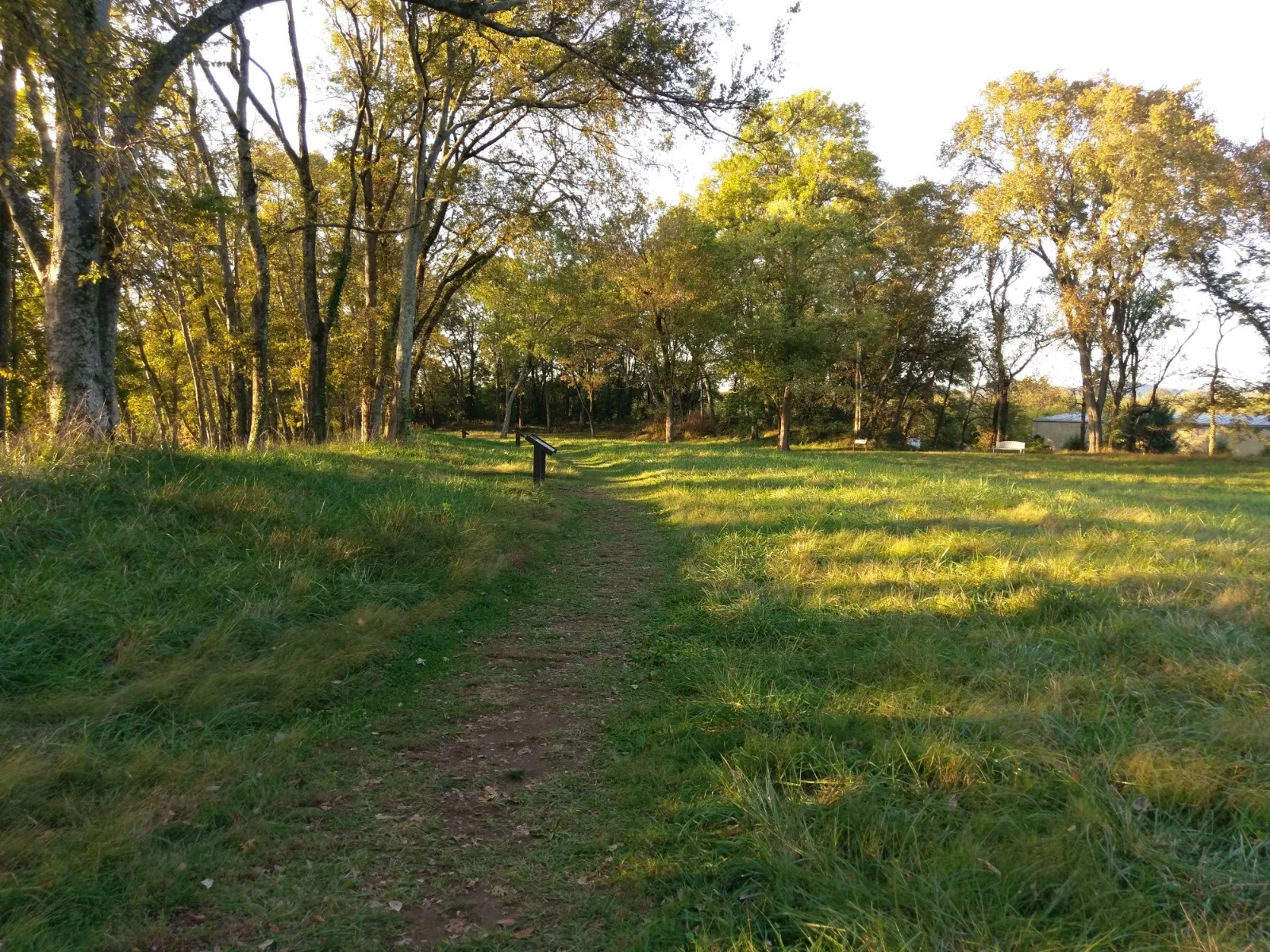 Just to the northeast of the battlefield is the remains of Fort Granger, a fortification built during the war. John Schofield set up his headquarters here and observed the battle’s progress. Guns here provided fire support to the Union line and hammered the Confederates as they approached Franklin from the south. The fort is open to the public and has several placards discussing the fort’s history. Photo: Author.
