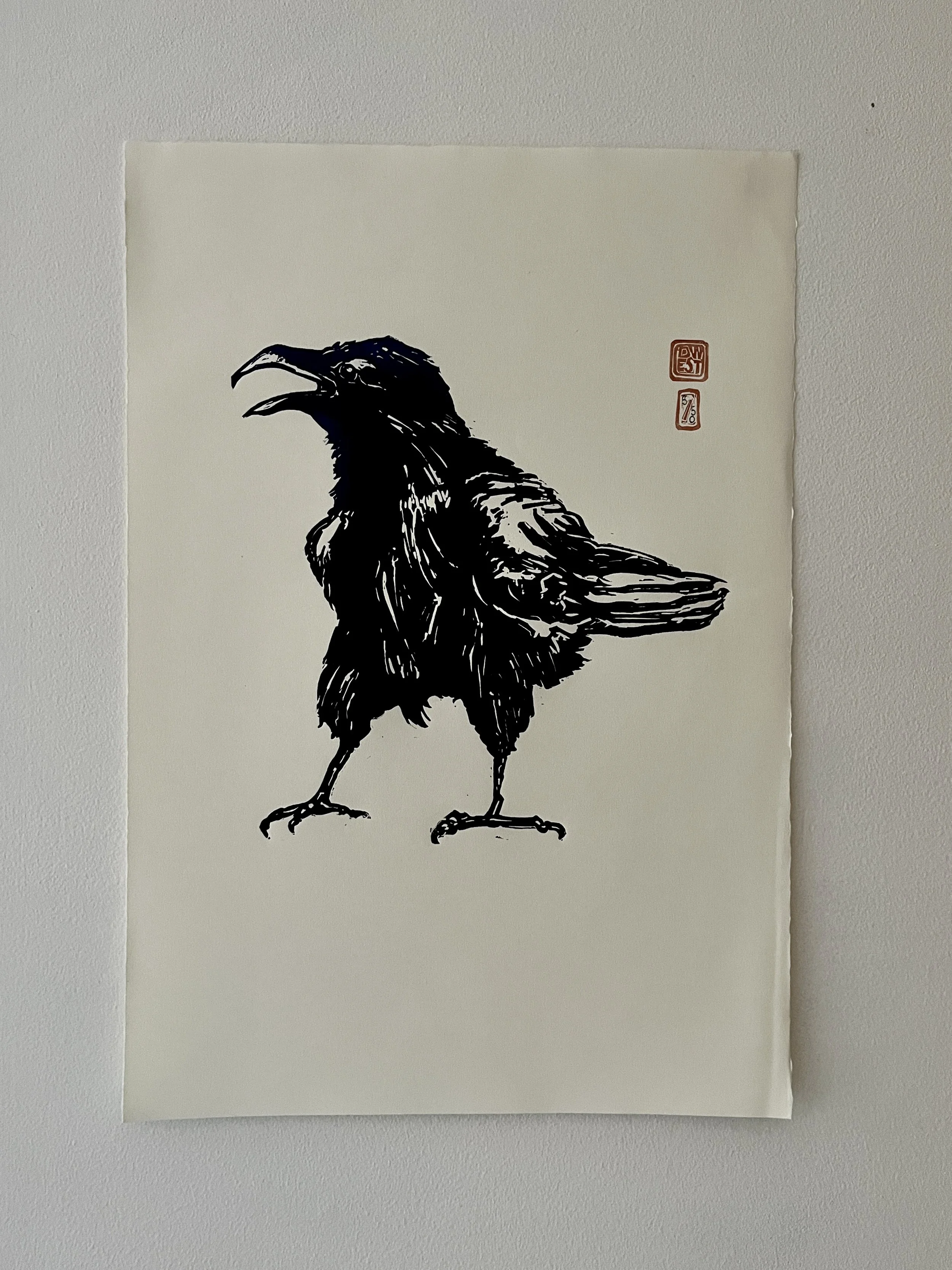Crow Relief Print