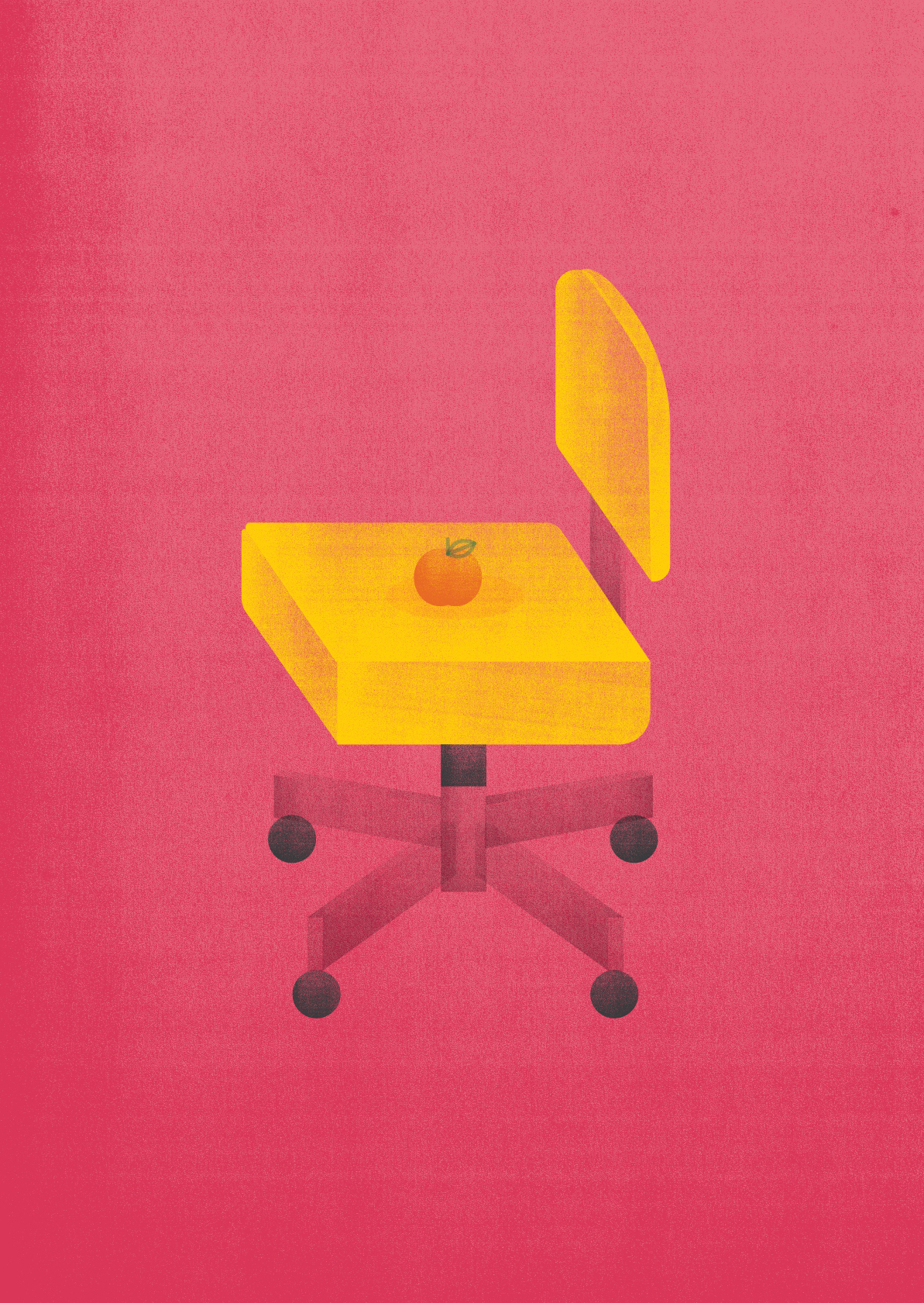 Emily - 8/10 - Yellow Swivel Chair