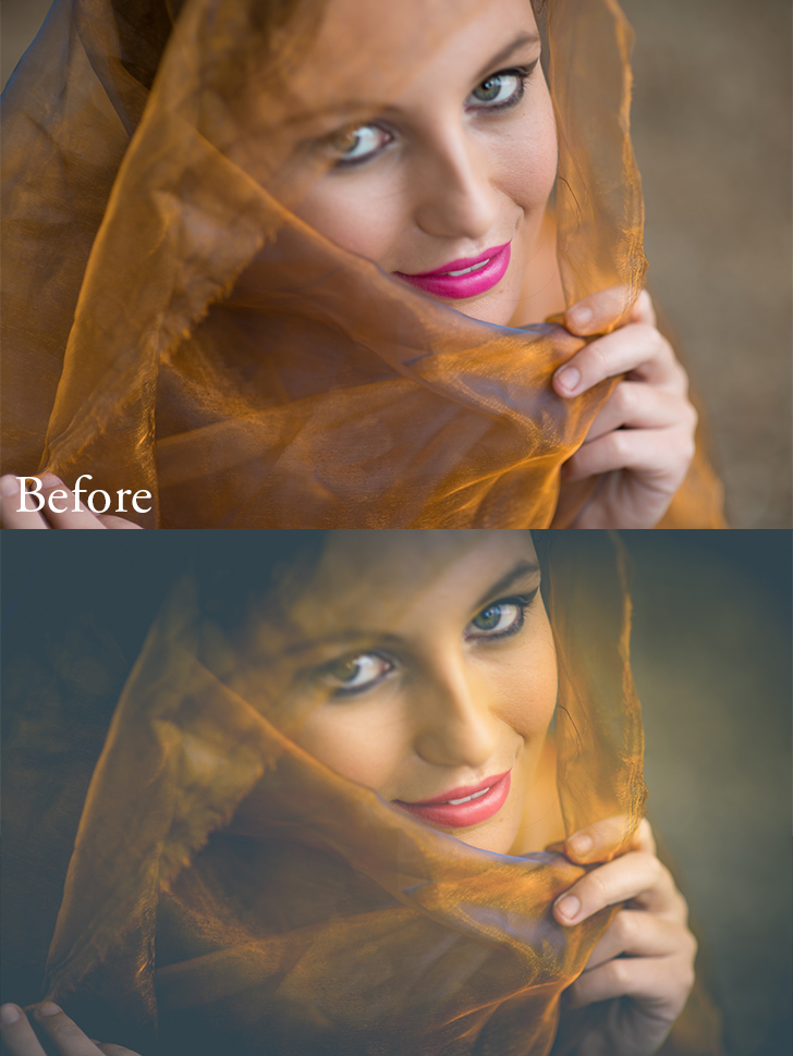 Presets used: 3-Color Correct-Reduce Yellows, 4-Tone/Tint-Bronze Tone 2, 5-Polish-Soften, r-Vignette-Black Heavy Brushes used: Soften Skin, Enhance Eyes