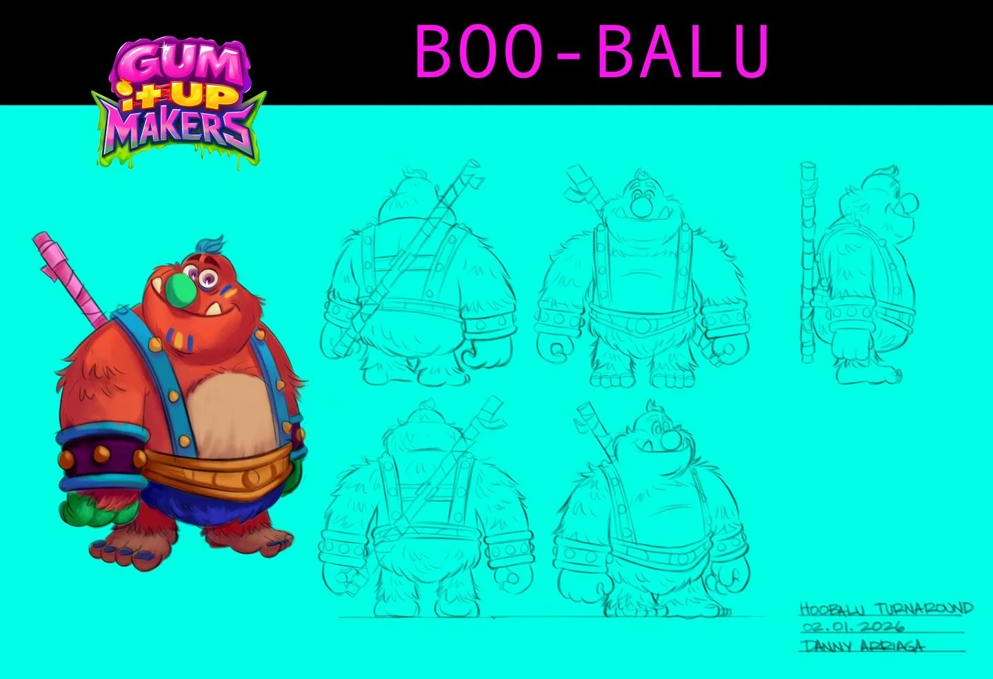 Boo Balu turnaround sheet.
The foundation of our protector.

Strength.
Loyalty.
Presence.

#gumitupmakers #boobalu #indietoy #characterdesign #turnaround