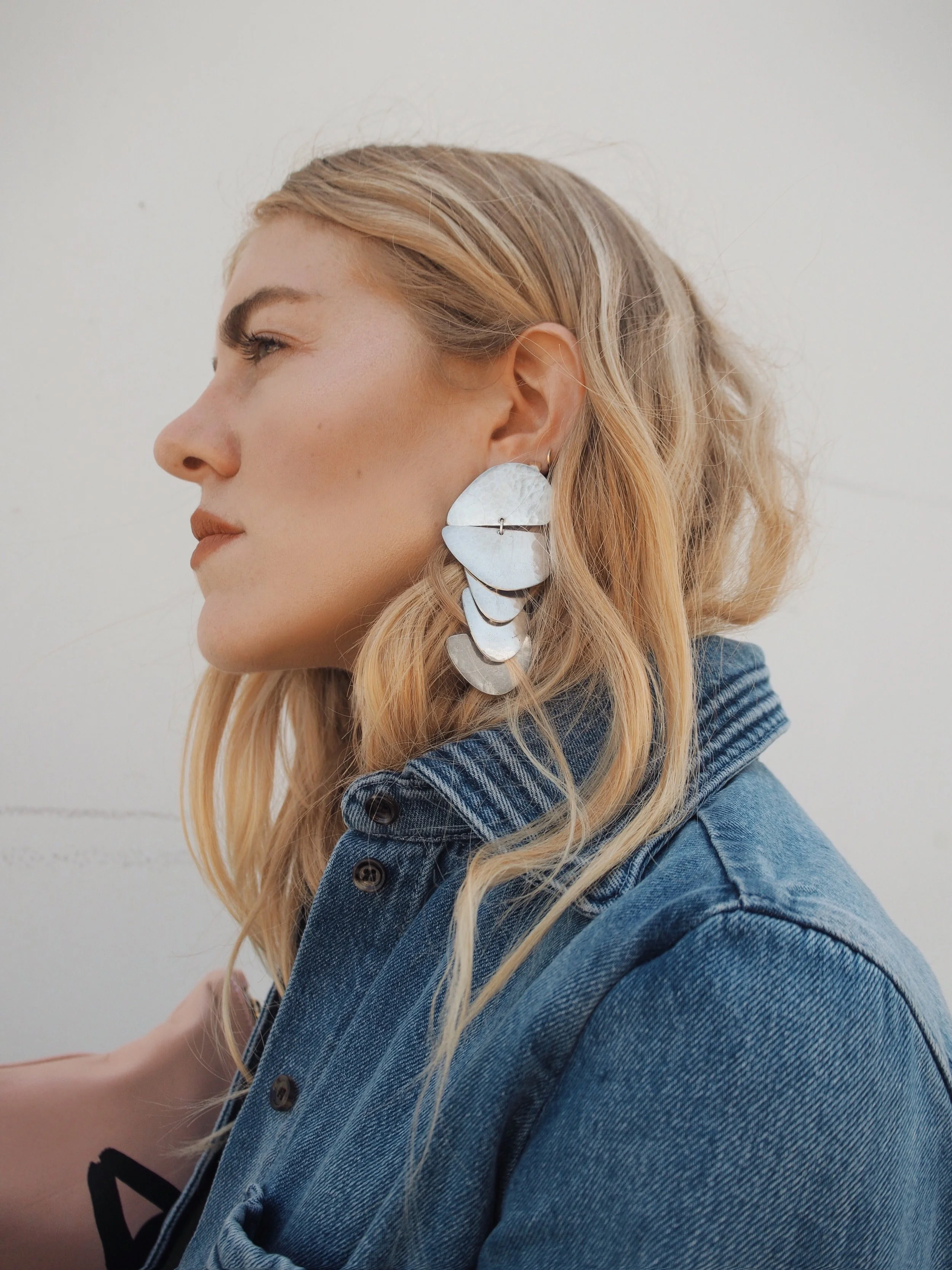 Chloé Denim & Statement Earrings