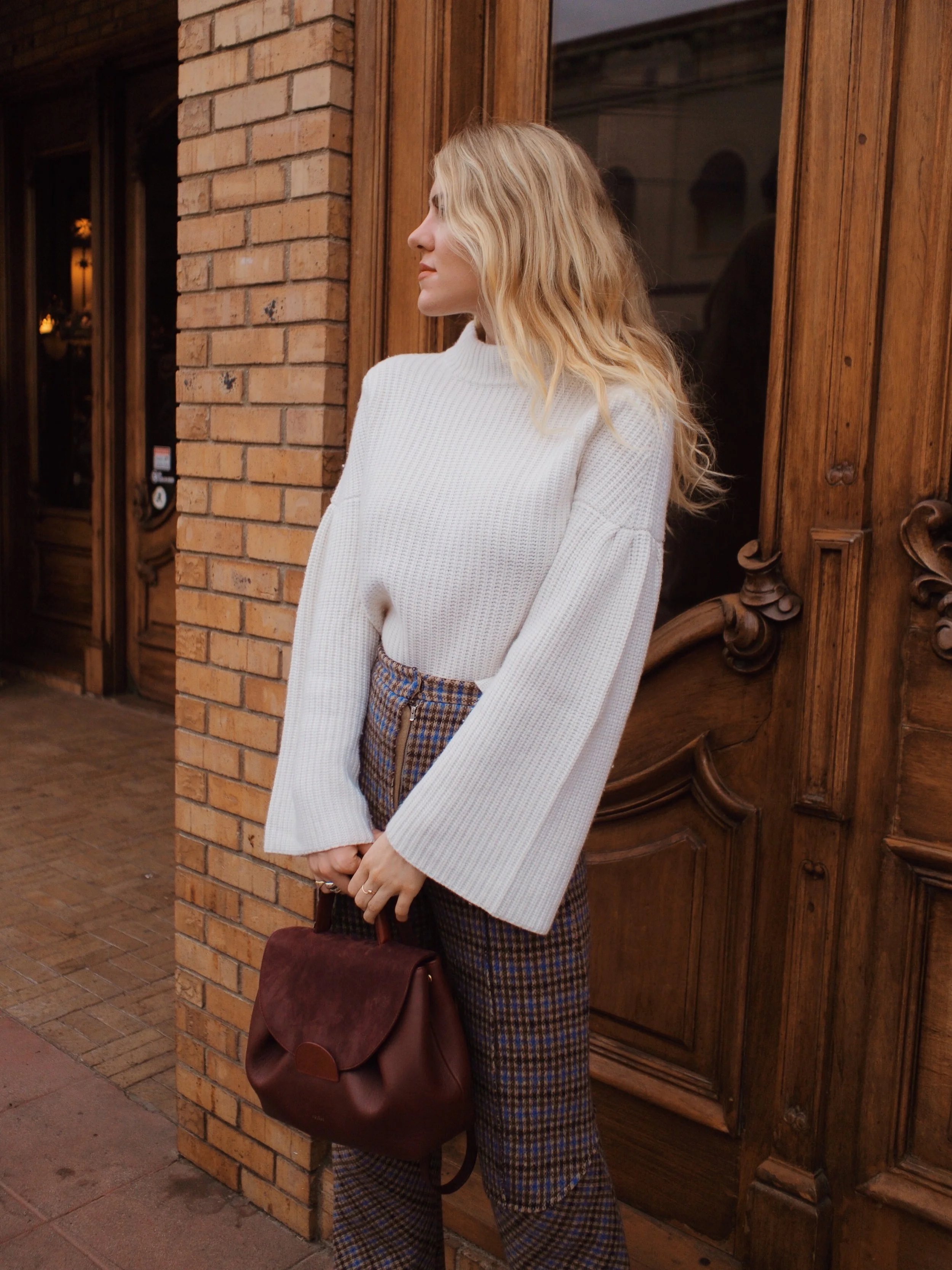 Bell Sleeves and Plaid Pants