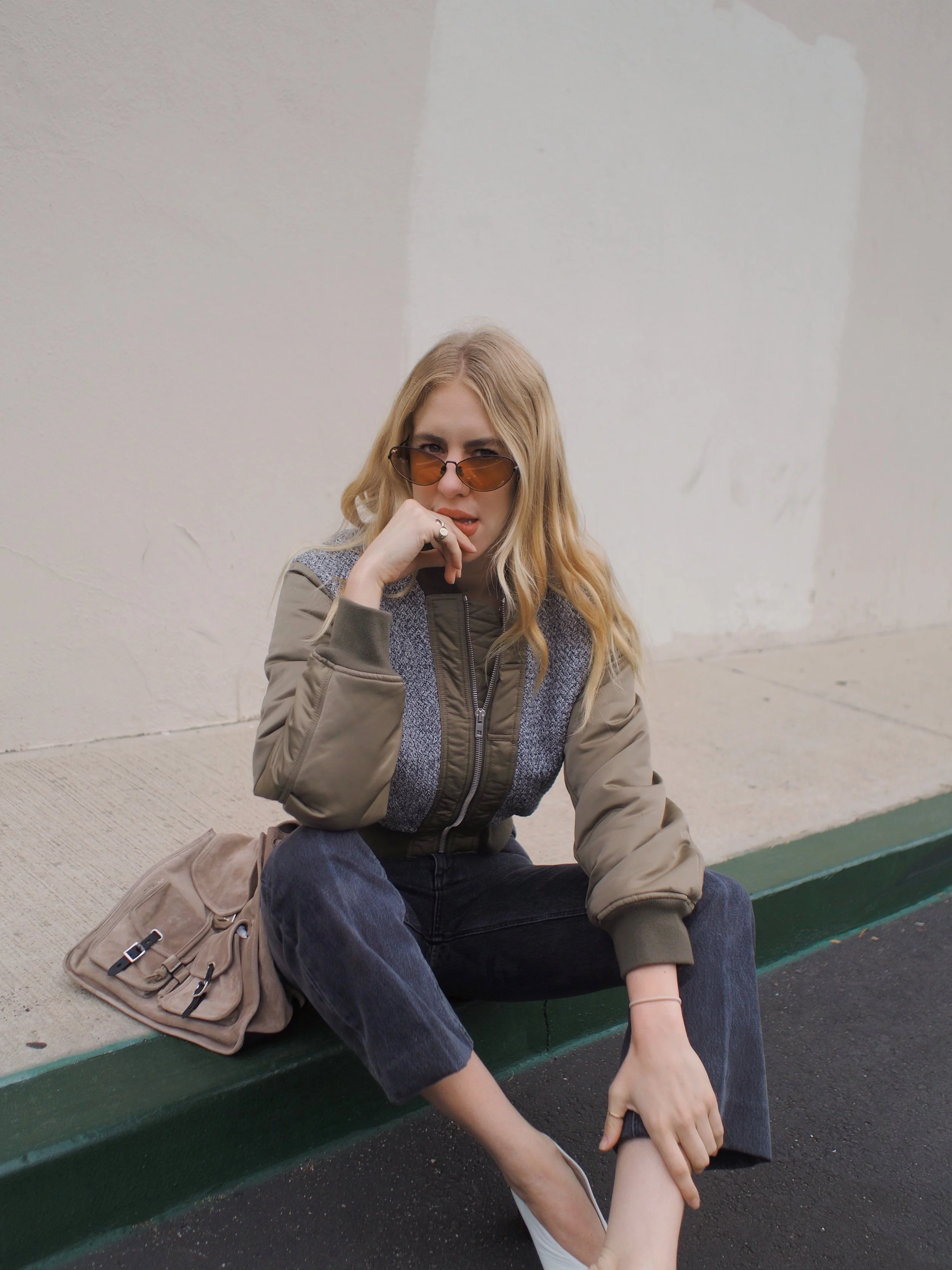 rag & bone Bomber and Denim Look