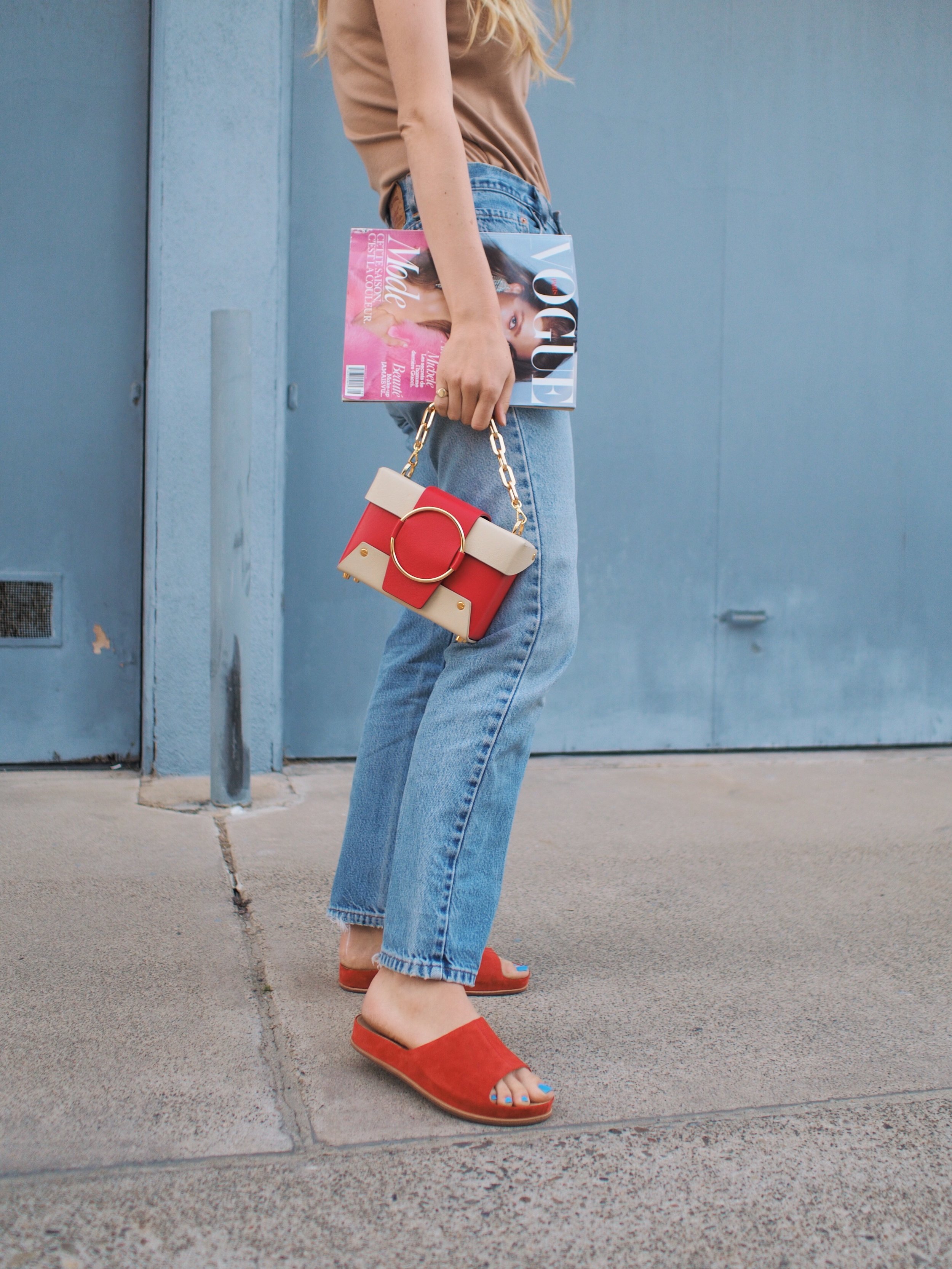 Red Slides With A Casual Look — TAYLR ANNE
