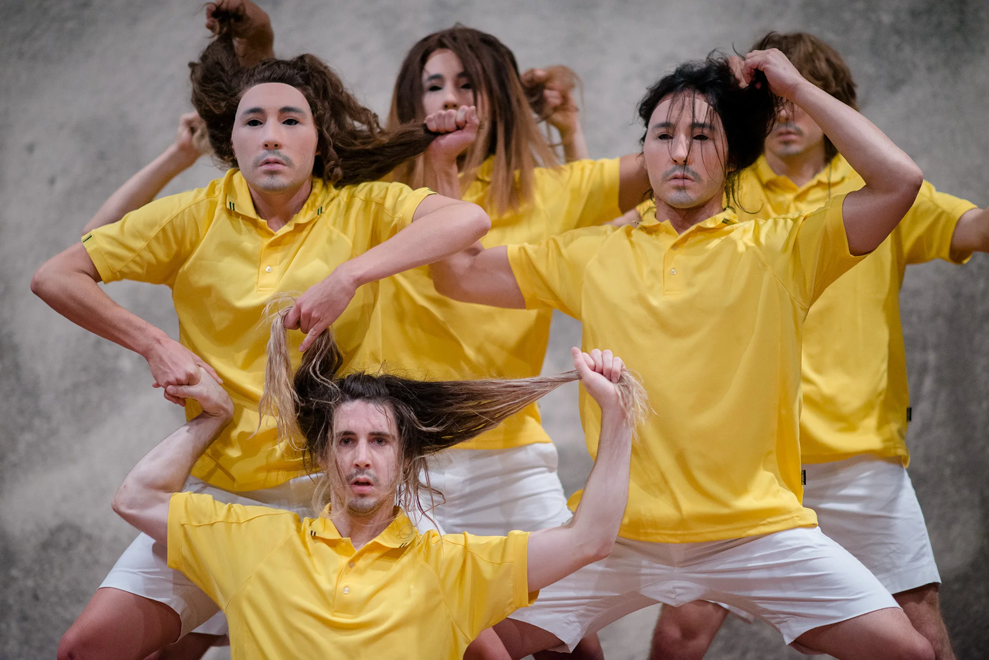 Installation view Versus Rodin: bodies across space and time , Art Gallery of South Australia, 2017 featuring Australian Dance Theatre, Doppelgänger.