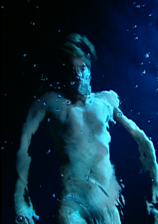 Bill Viola, The Messenger , 1996, video/sound installation, performance by Chad Walker, photography by Kira Perov, courtesy of the artist and the Adelaide Festival.
