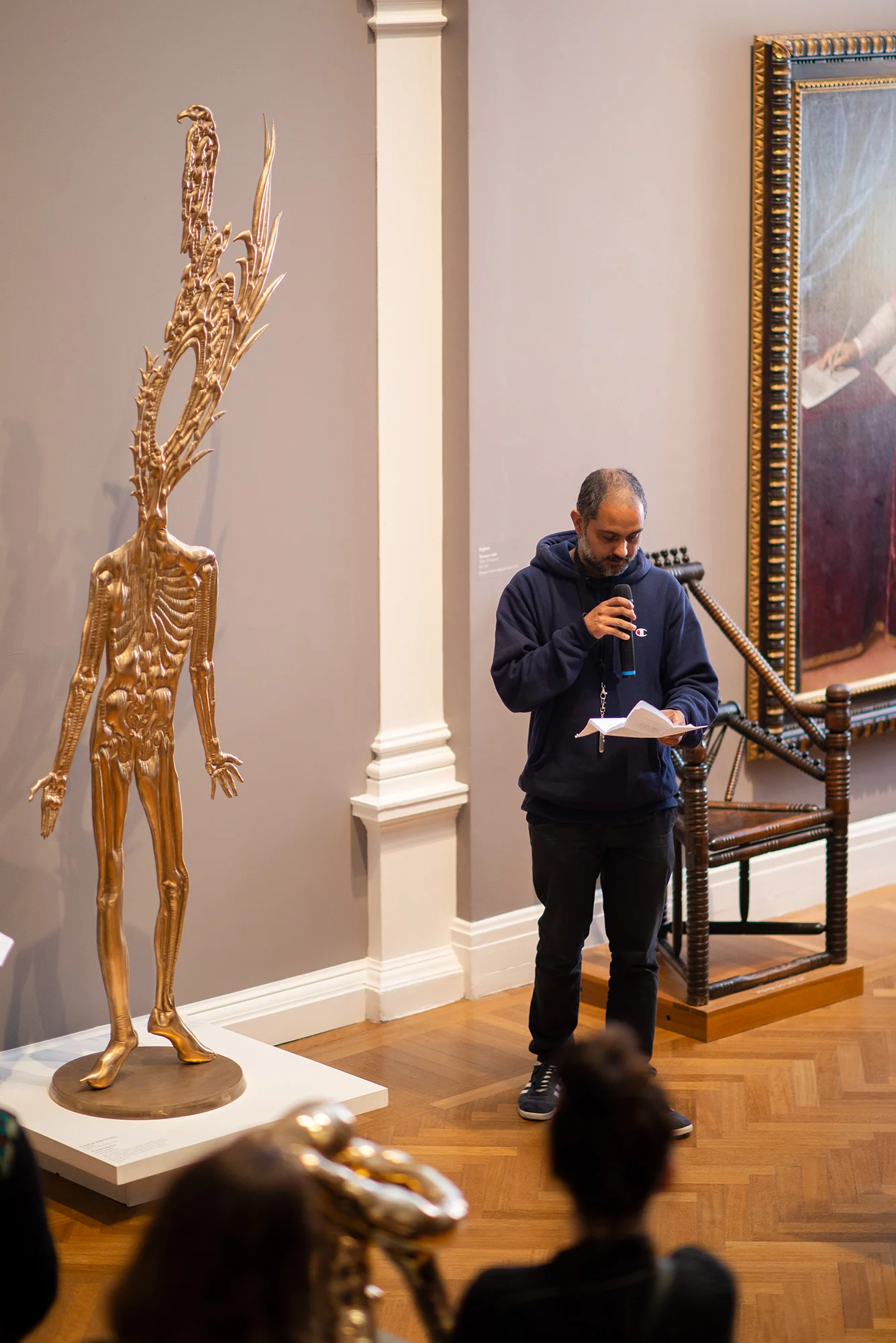 Roy Ananda, fine print live, Melrose Wing, Art Gallery of South Australia, September 2018. Photo by Nat Rogers.