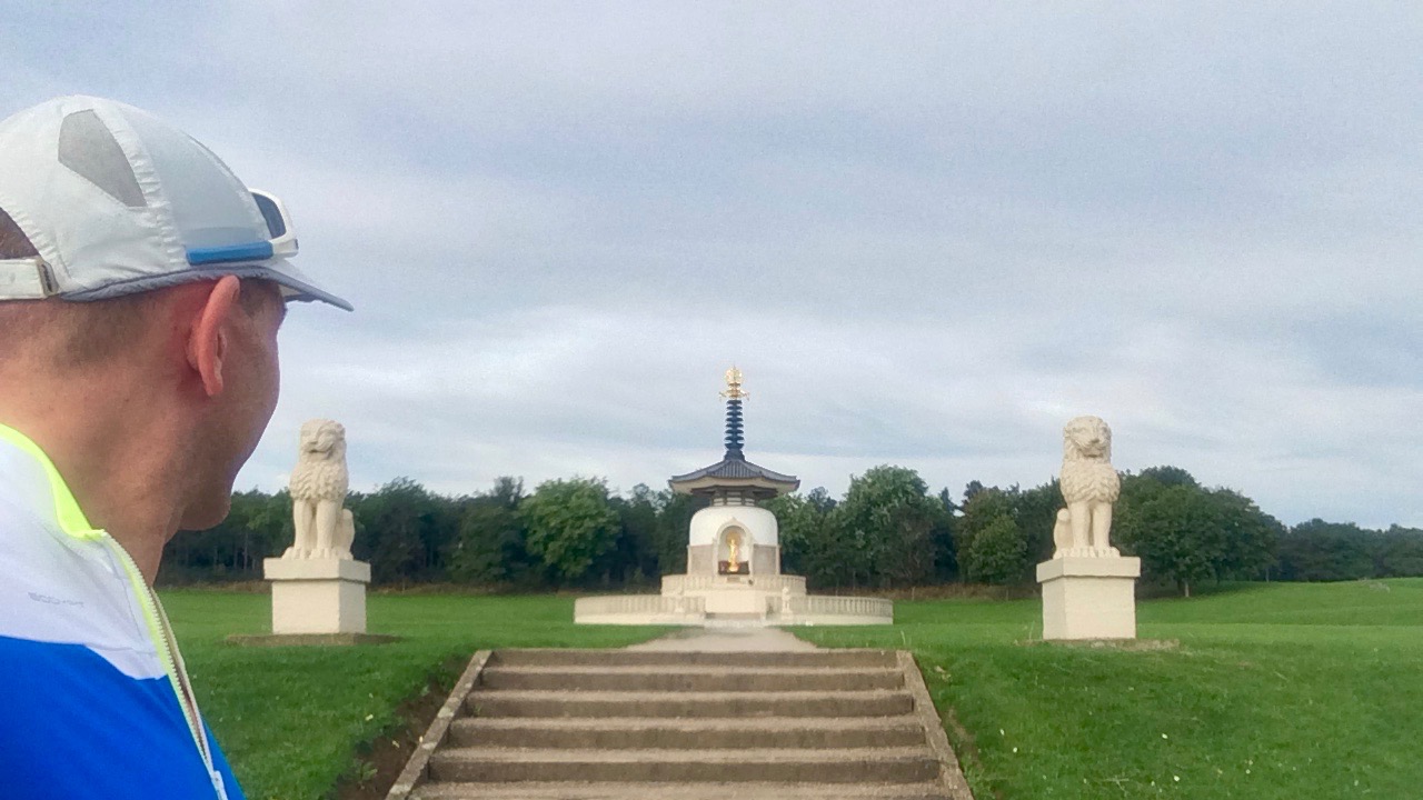 The Peace Pagoda at Willen Lake, one of the many points of interest on the MK ParkRun course.