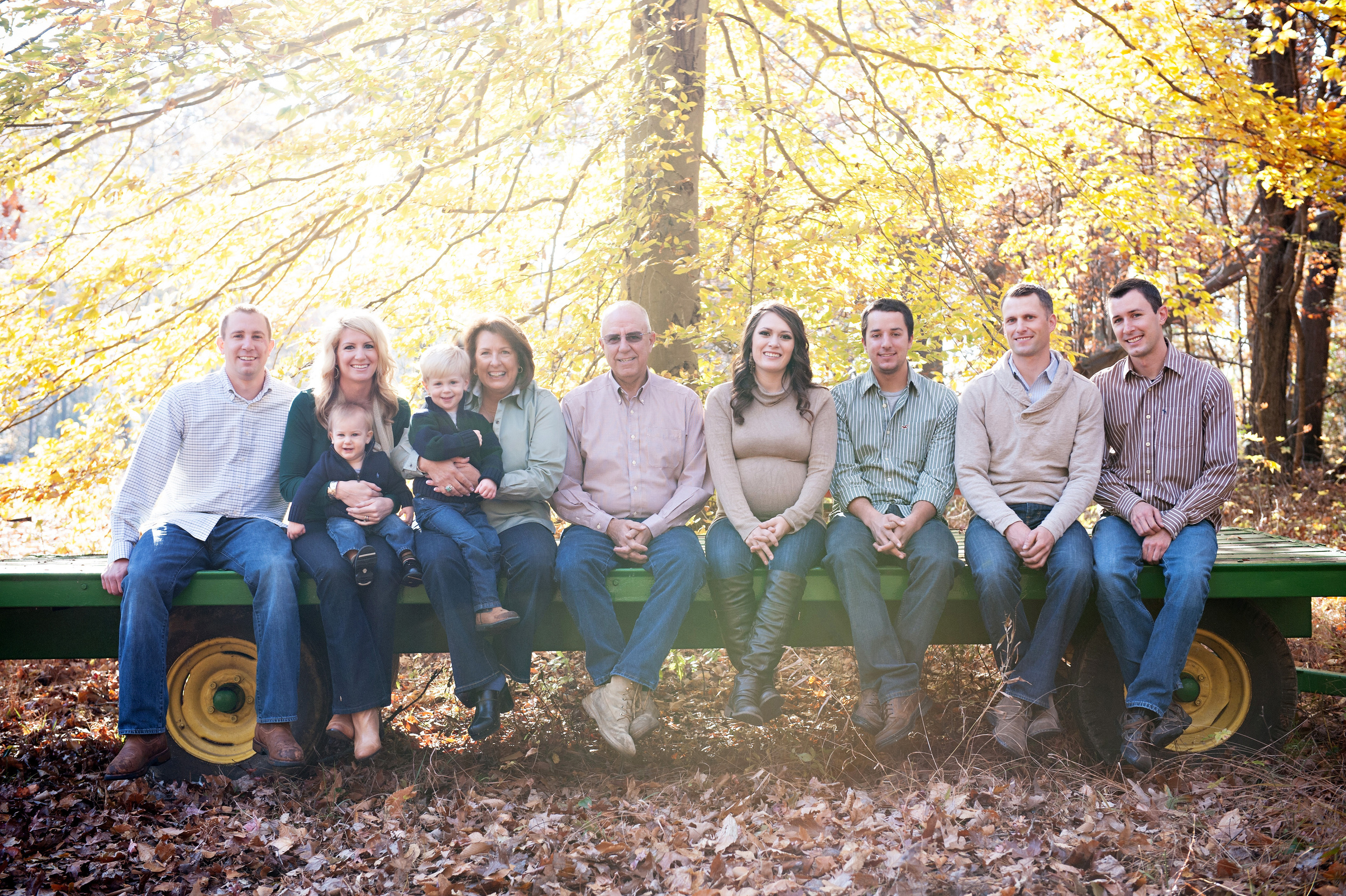  from left to right: John Jr, Mary, Sam, Lee, Donna, John Sr, Cristina, Kevin, Adam, George in 2012 