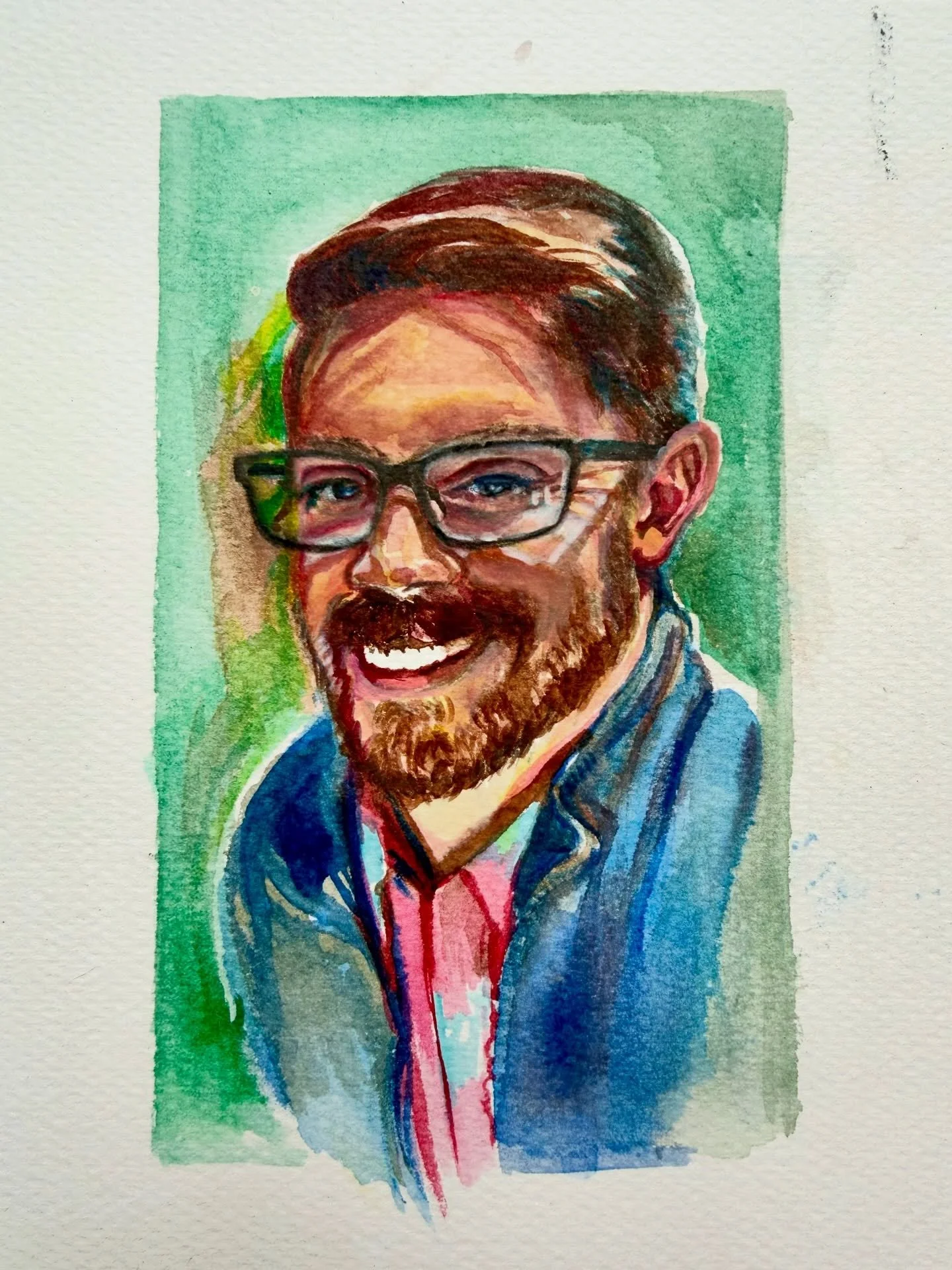 Day 16 - Sweetheart #sketchuary2026 

Very fitting that yesterday&rsquo;s painting prompt was sweetheart and also my partner Adam&rsquo;s birthday. 🎂 
We had fun celebrating him with some Korean BBQ. The girls made this fun banner in the second slid