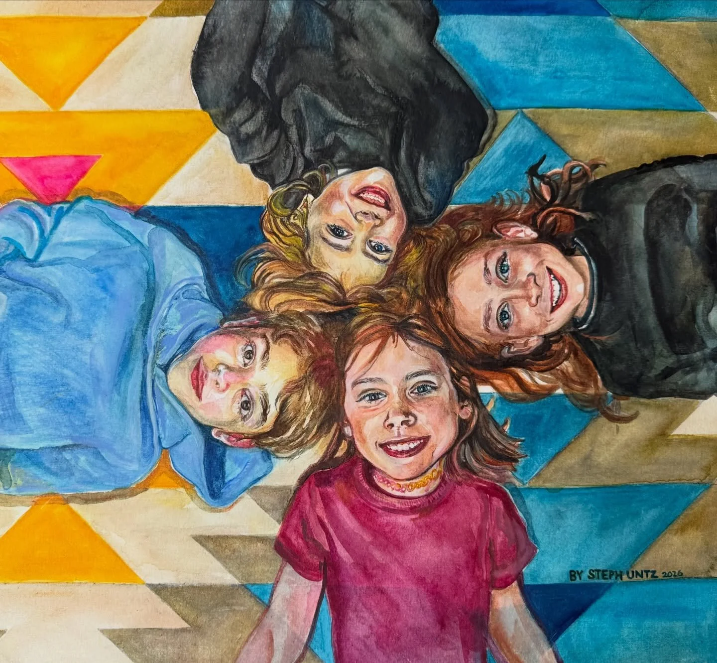 21/100 Finally finished these portraits about young friendship. &ldquo;A circle ⭕️ is round it has no end, that&rsquo;s how long I want to be your friend.&rdquo; 

#the100dayproject @dothe100dayproject