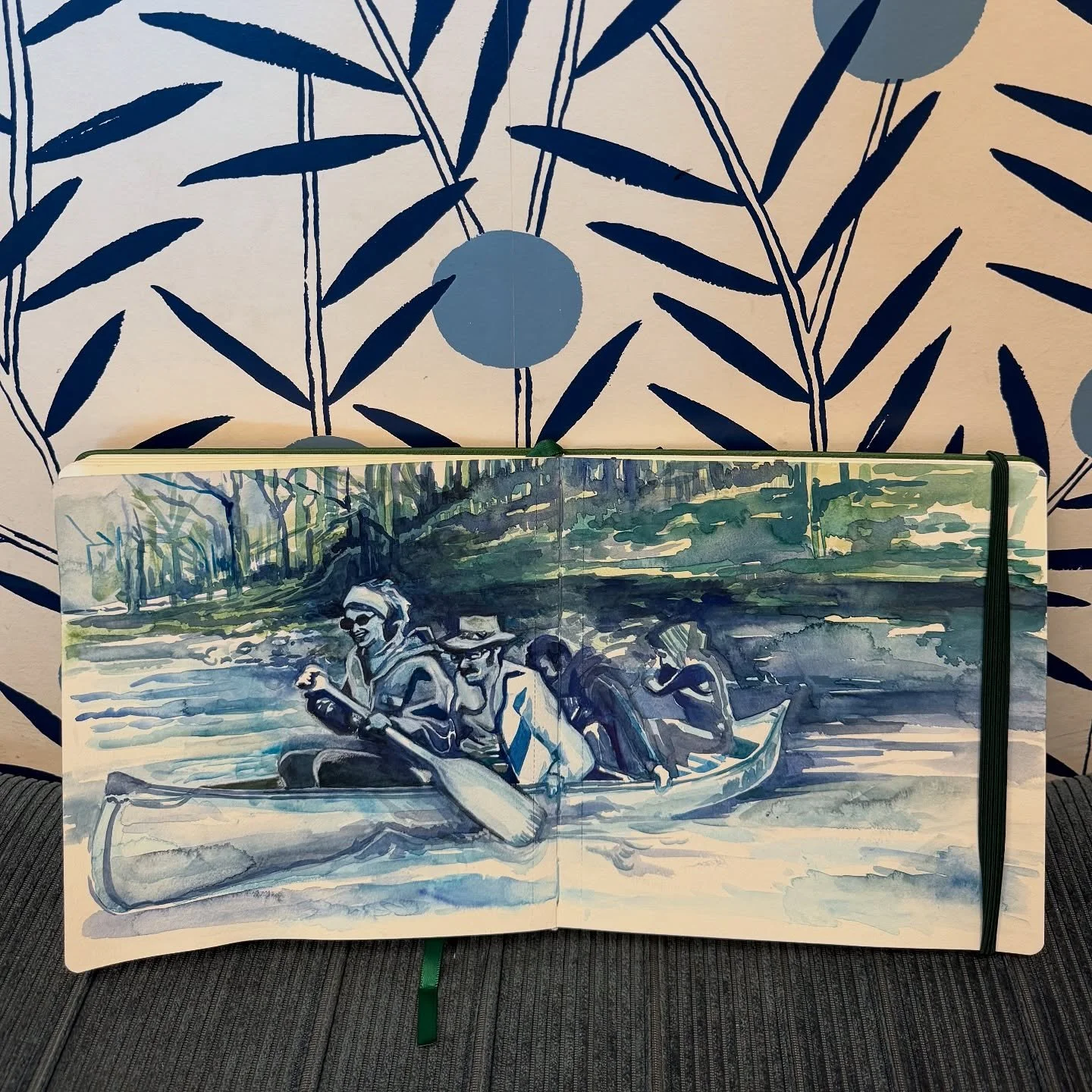 31/100 Still messing with this little watercolor. 🛶 💙