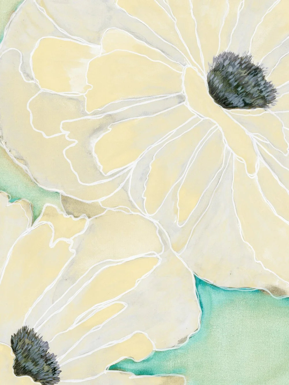 Wild Poppy in Cream III