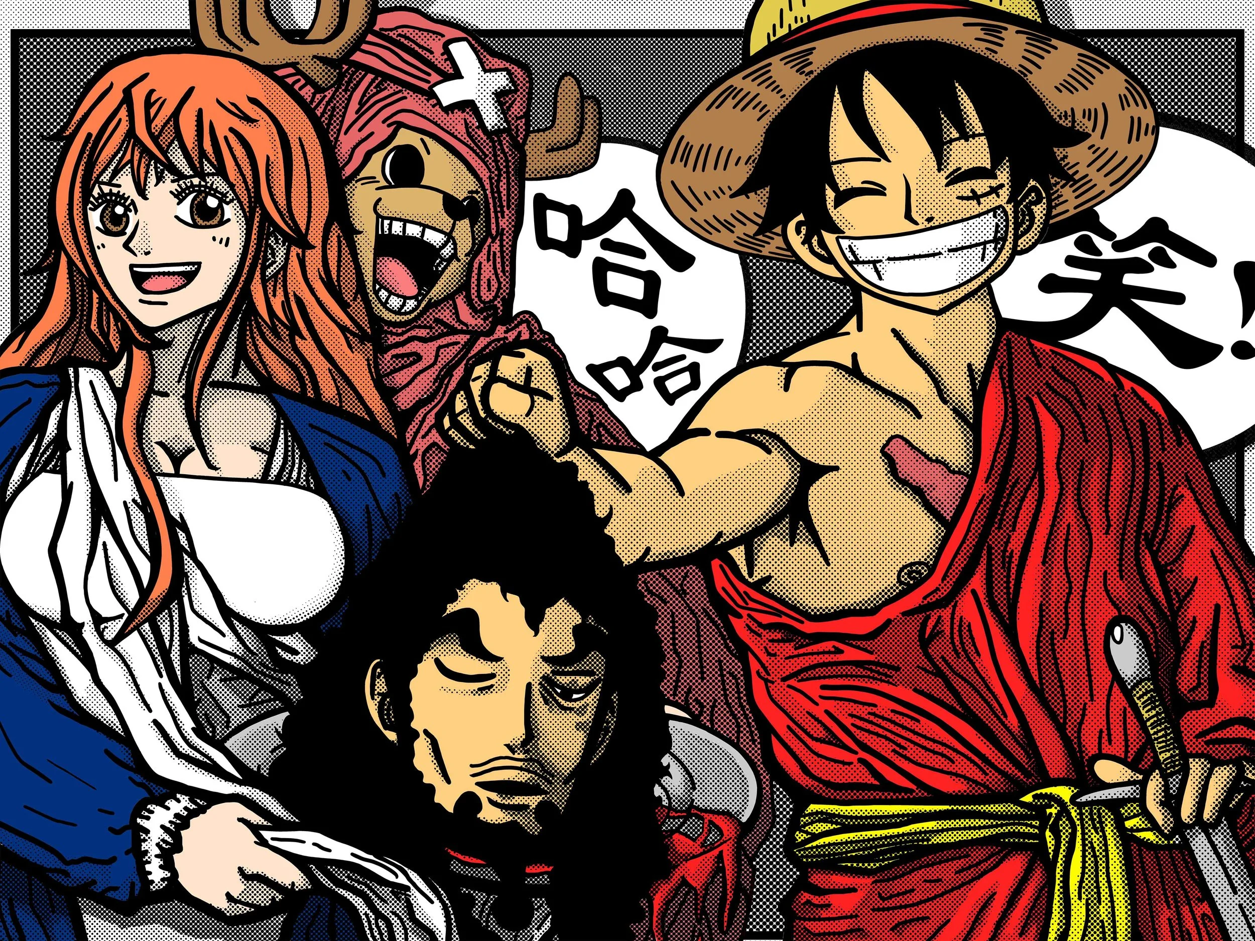 Nami Receiving the Head of Rob Lucci
