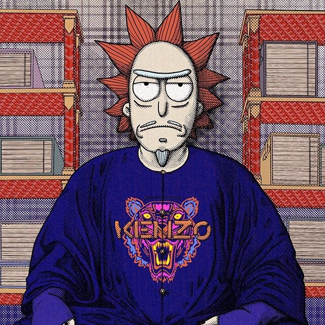Rick Sanchez C86 - in dark blue Kenzo Longpao, black Jin Soon nails and hair by TONI&amp;GUY- [with limited edition Louis Vuitton Yoga Mat, 2 custom scarlet Goyard Bookcases and Burberry Wallpaper]
.
.
.
Q4 2020 Coming Soon
.
#kenzo #louisvuitton #go