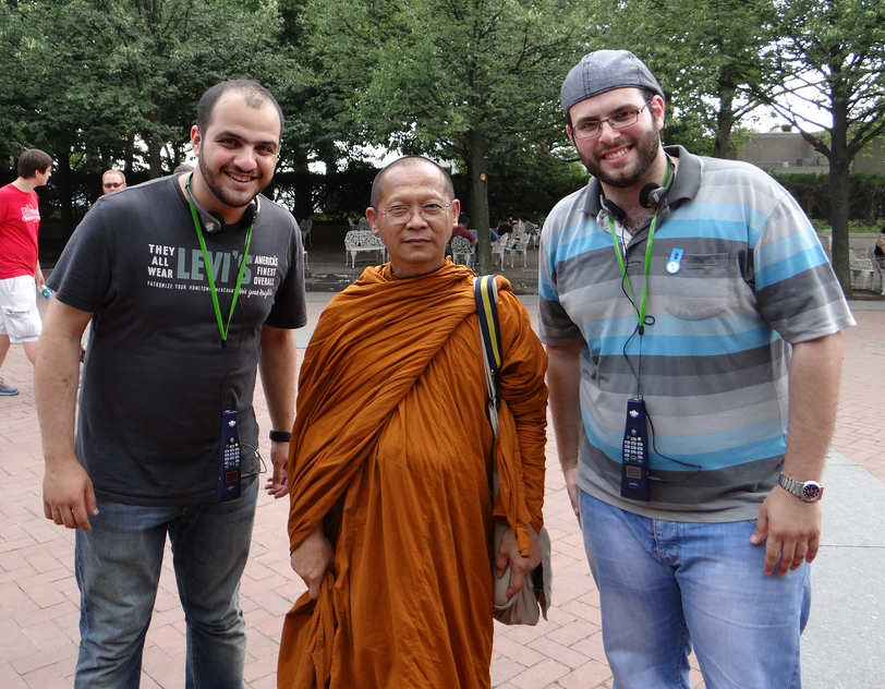 Abdalla, pictured left, during the DI's Summer 2013 SUSI program.