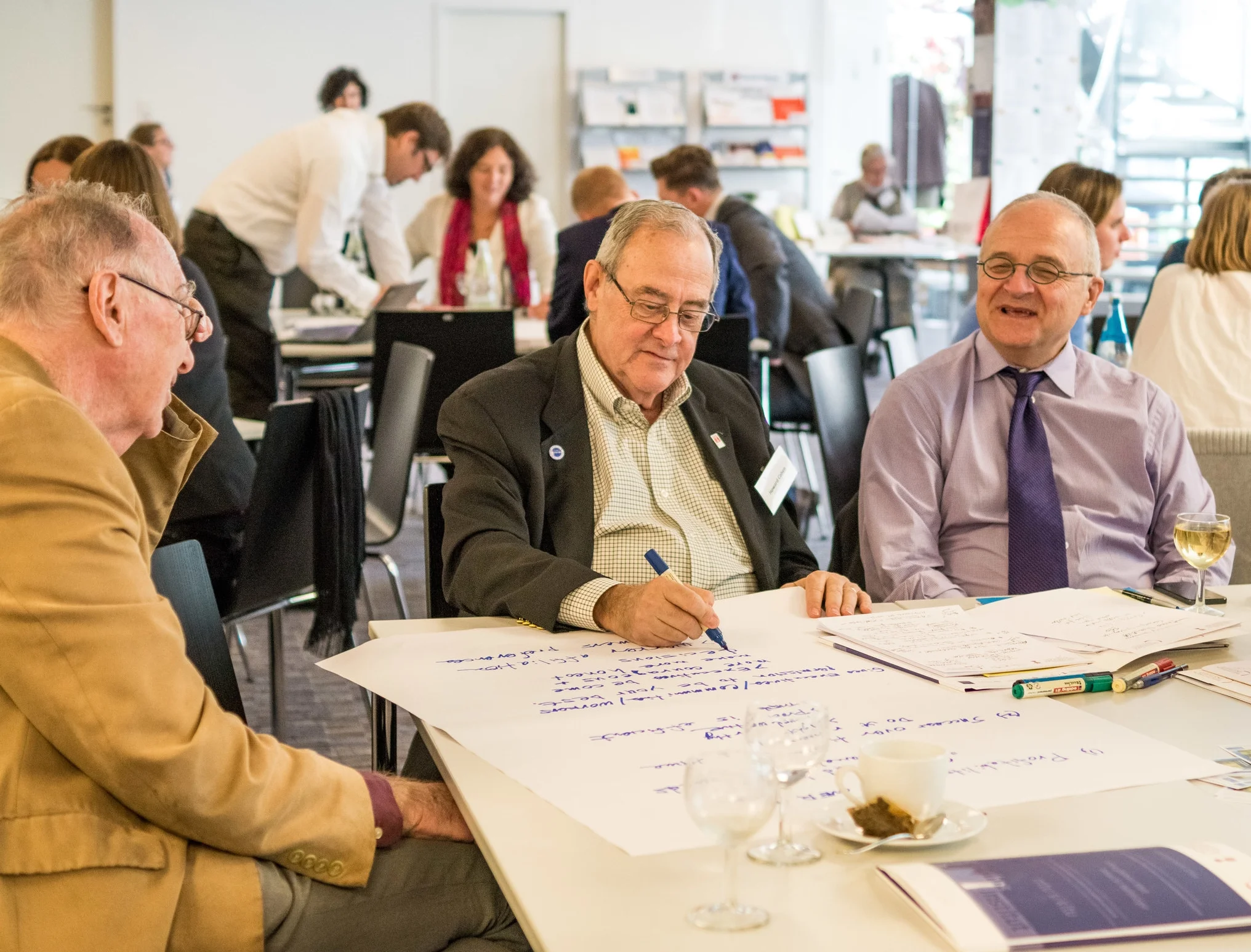 Pictured, left to right: DI Founder/President, Leonard Swidler; DI Executive Director, Howard Cohen; and DI colleague and associate John Dalla Costa