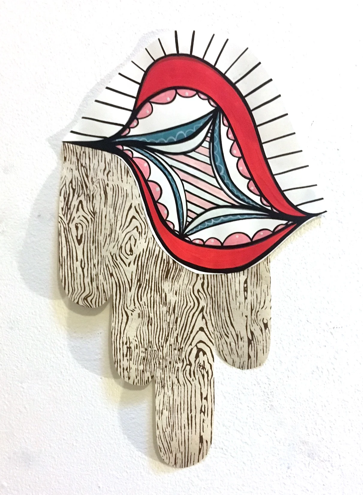 my heart, 2018 / flash painte, collage / 12 x 7 inches