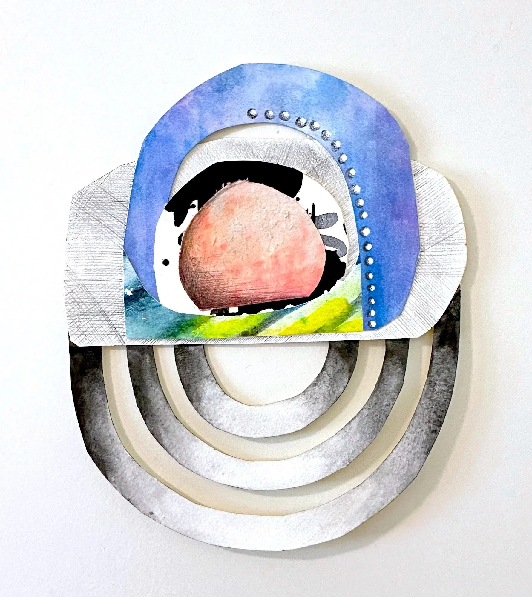 how many tears the body can produce (I'm full of the ocean), 2026 / paper, watercolor, charcoal, graphite and ink / 7.5 x 6"