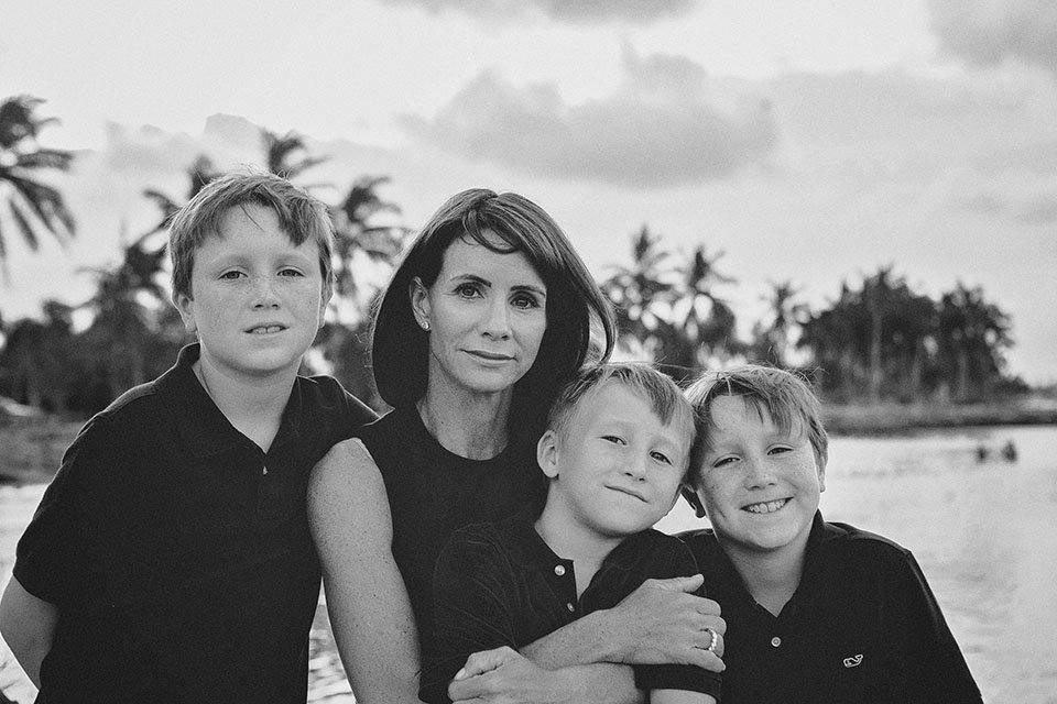 Mom and sons
