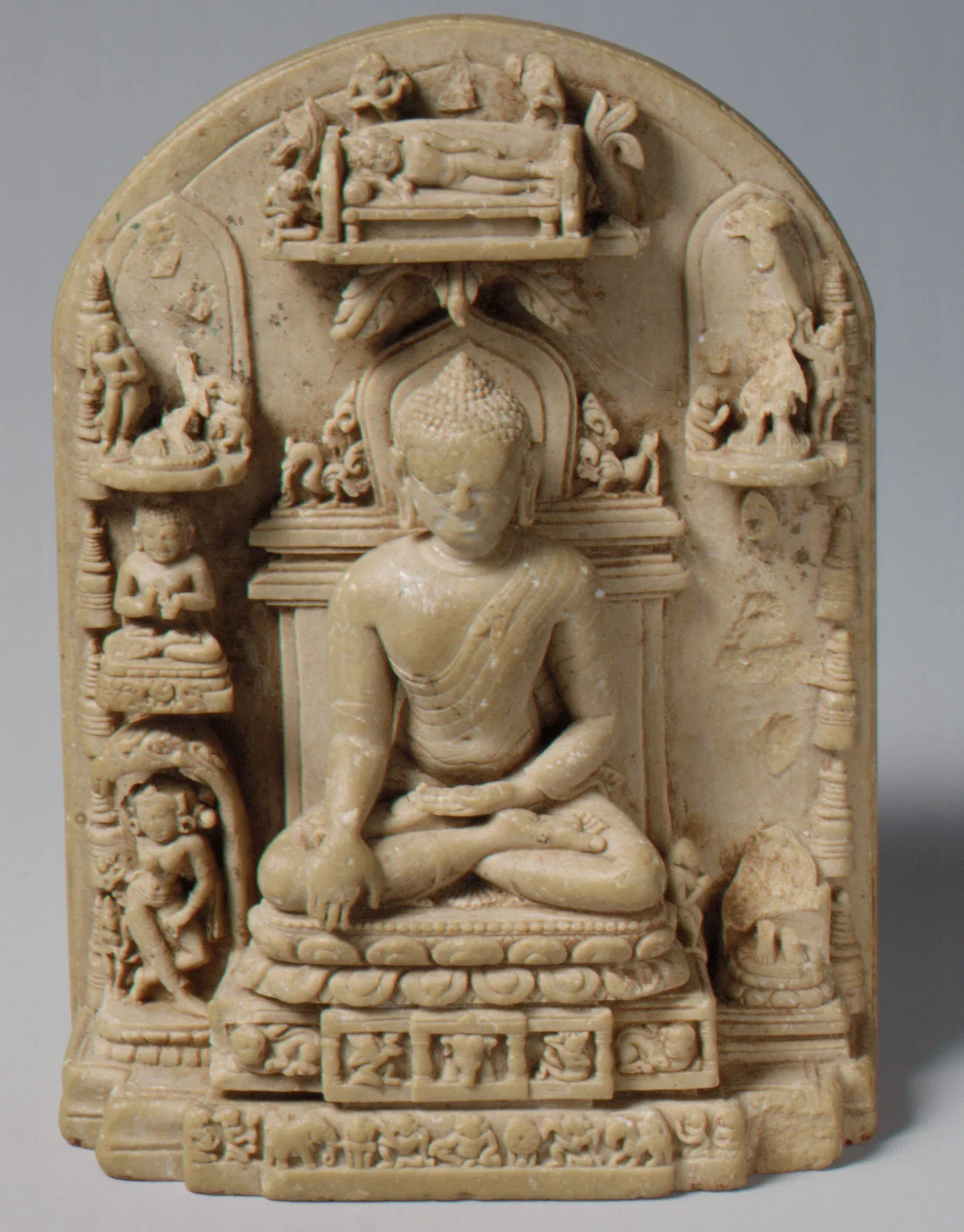 Plaque with Scenes from the Life of the Buddha. 12th century. Pala. Bihar, India. The Met .