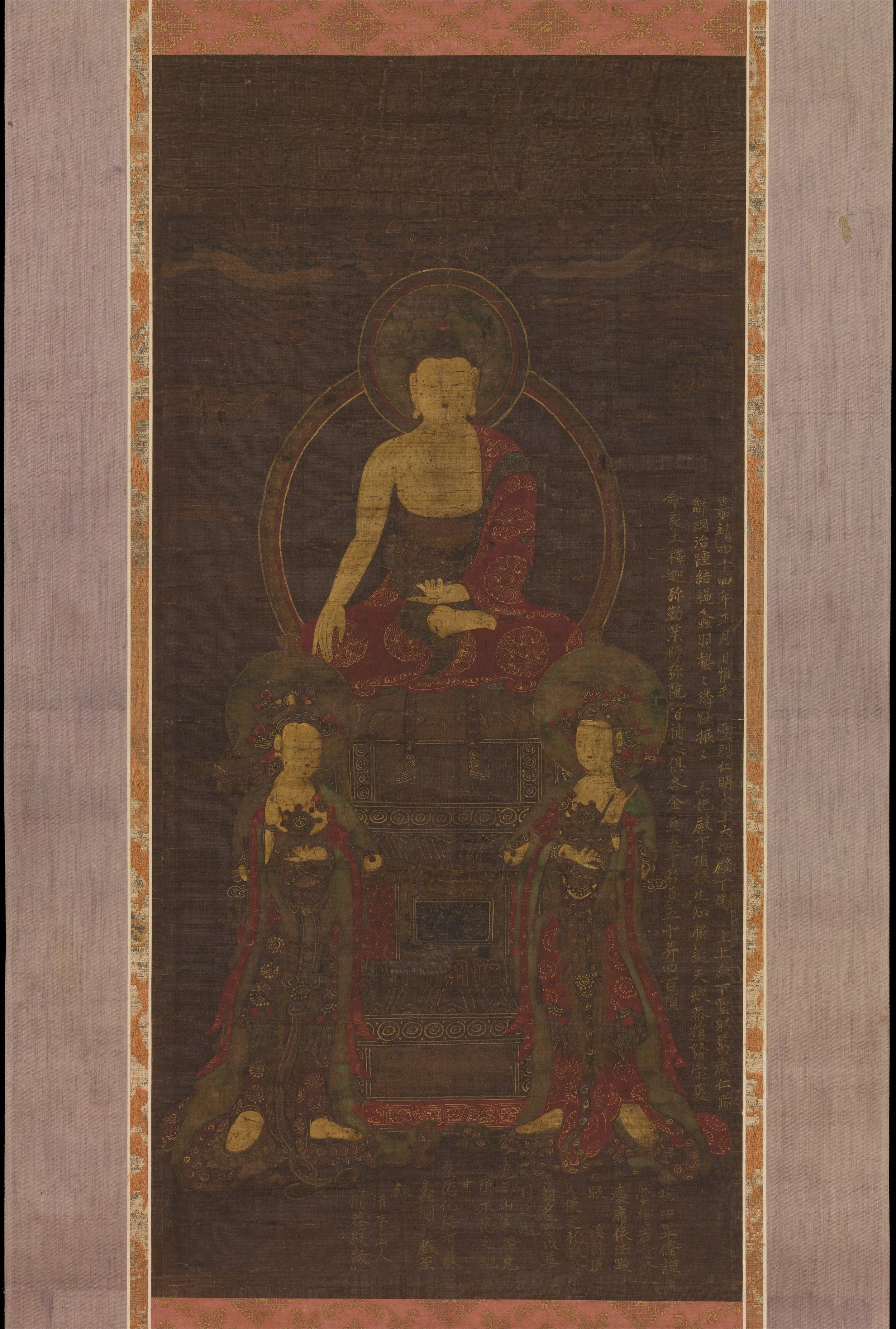 Shakyamuni Triad. 1565. Joseon Dynasty. Korea. Image Courtesy of The Met .