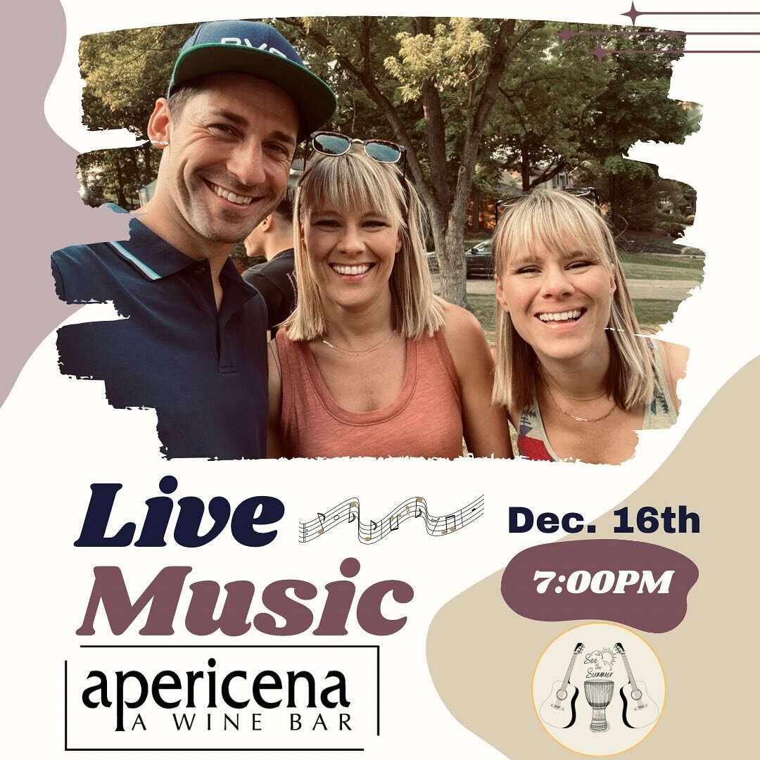 Happy to be back at @apericenawine this Friday from 7-10pm! Stop by to hear some tunes 🎄🎶