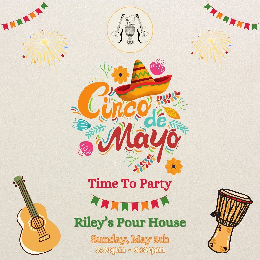 No one celebrates Cinco de Mayo quite like the Irish! Join us at @rileyspourhouse this Sunday for some spicy tunes from 3:30-6:30. See you there! 💃 🎸