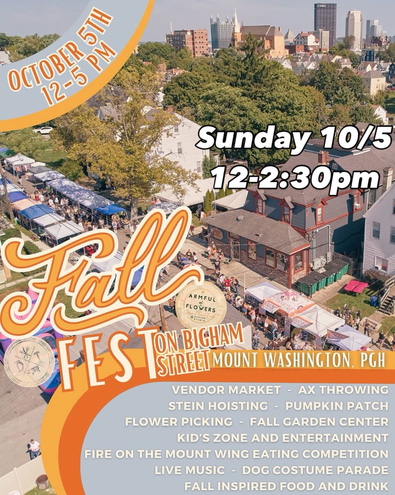 We&rsquo;ll be back at @armfulofflowers fall fest this Sunday from 12-2:30!!! This is an awesome event that we love playing!! Stop by if you&rsquo;re free!