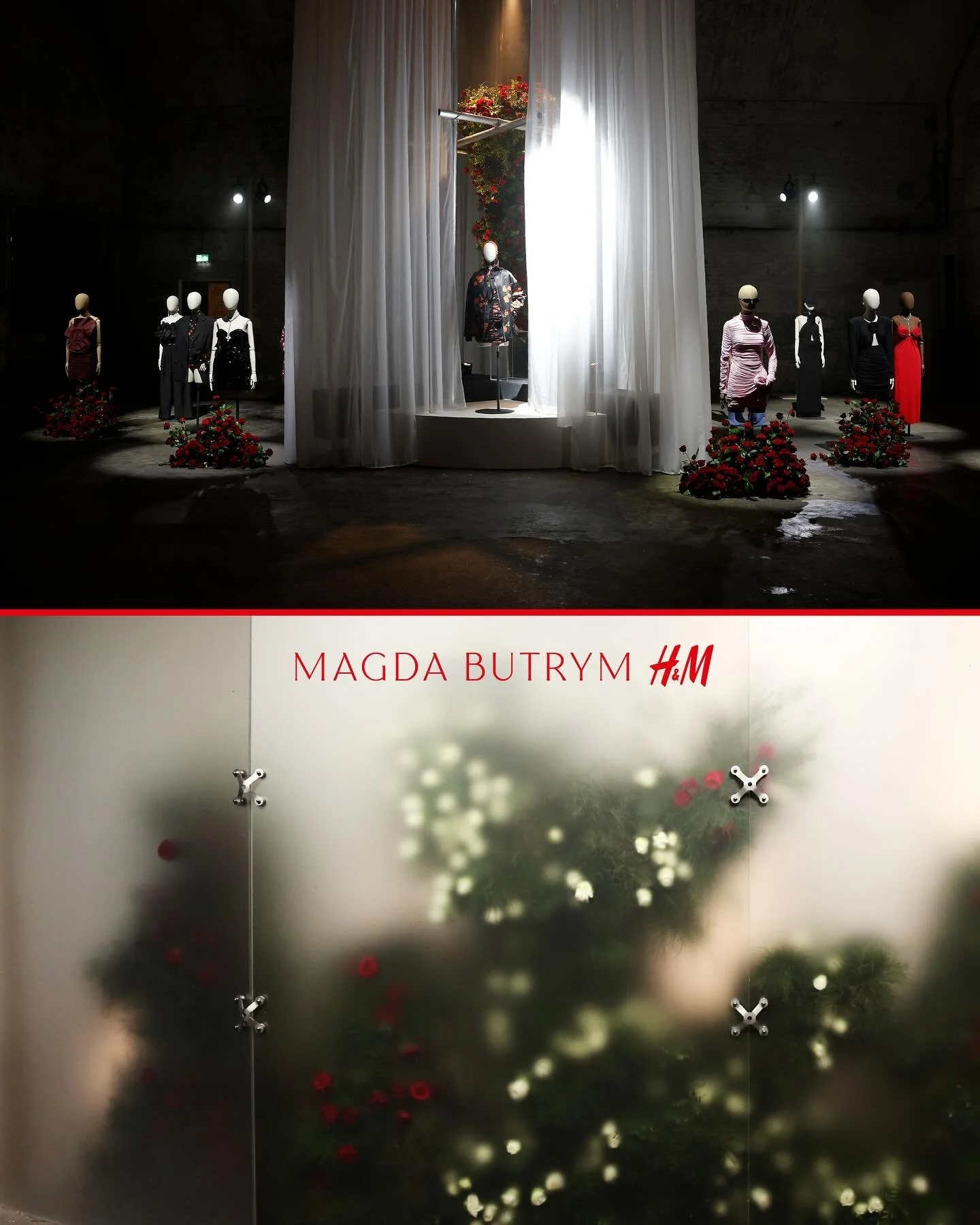 Some center stage moments and vibes from last night Magda Butrym H&amp;M 🌹🌹🌹
 
@hm @magdabutrym

✨✨✨
Lead Agency @haebmau.atelier 
with @mosh_prod in collaboration with Creative Production @aboutkokomo
Set Design: @stefanie_grau
Floral Installatio