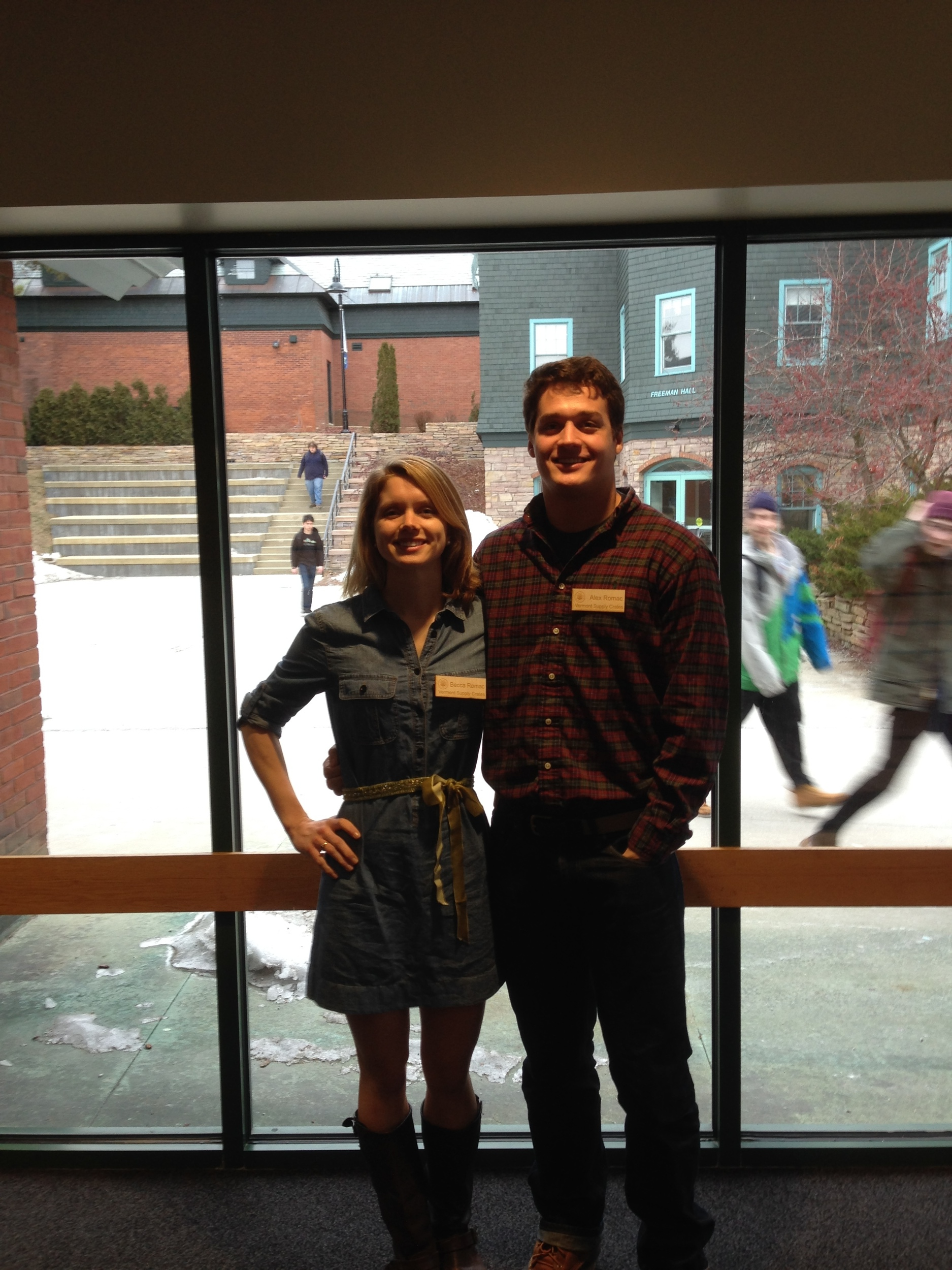 Third place: $500 Awarded to: Vermont Supply Crates Alex and Rebecca Romac, siblings, attend the University of Vermont. Vermont Supply Crates: A handmade wooden gift box stocked with local Vermont products and shipped directly to your door.