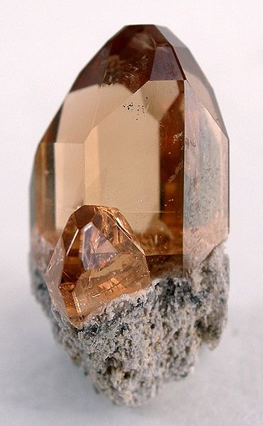 Heat can be used to enhance the color of topaz. Photo by Rob Lavinsky.