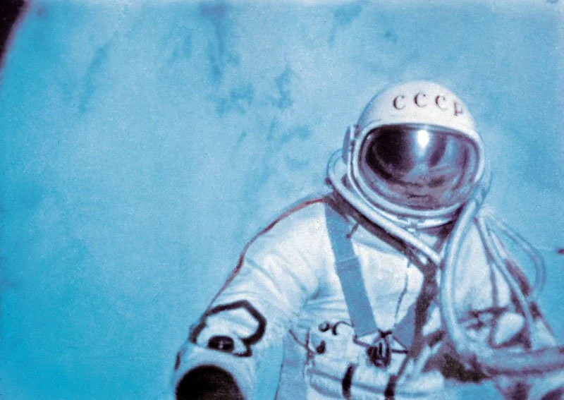 Leonov on the first spacewalk ever performed