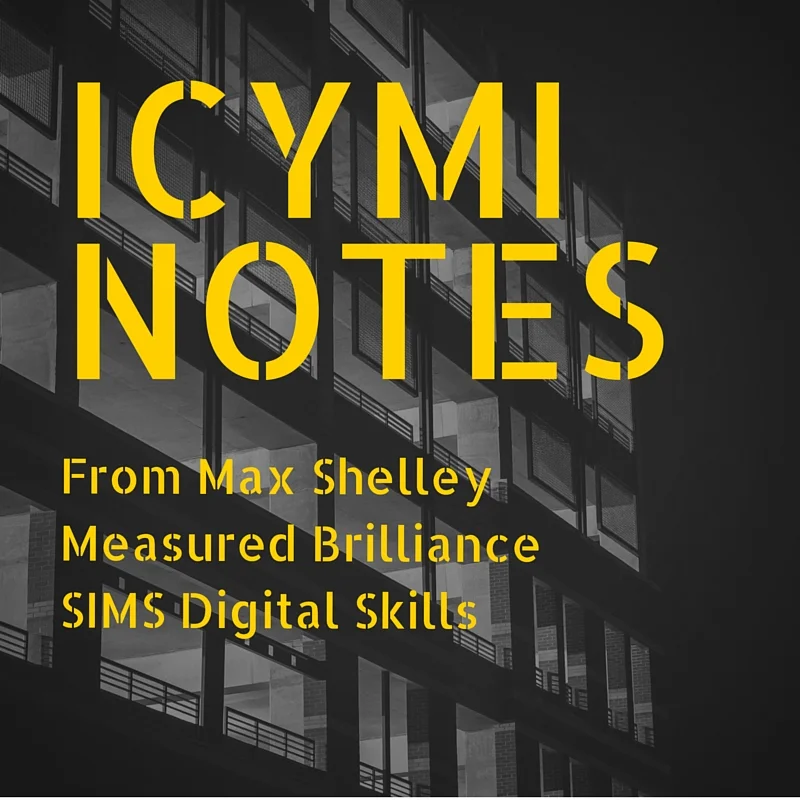 Max's Round-up From September's SIMS