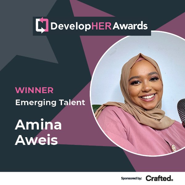 Emerging talent award winner Amina Aweis 