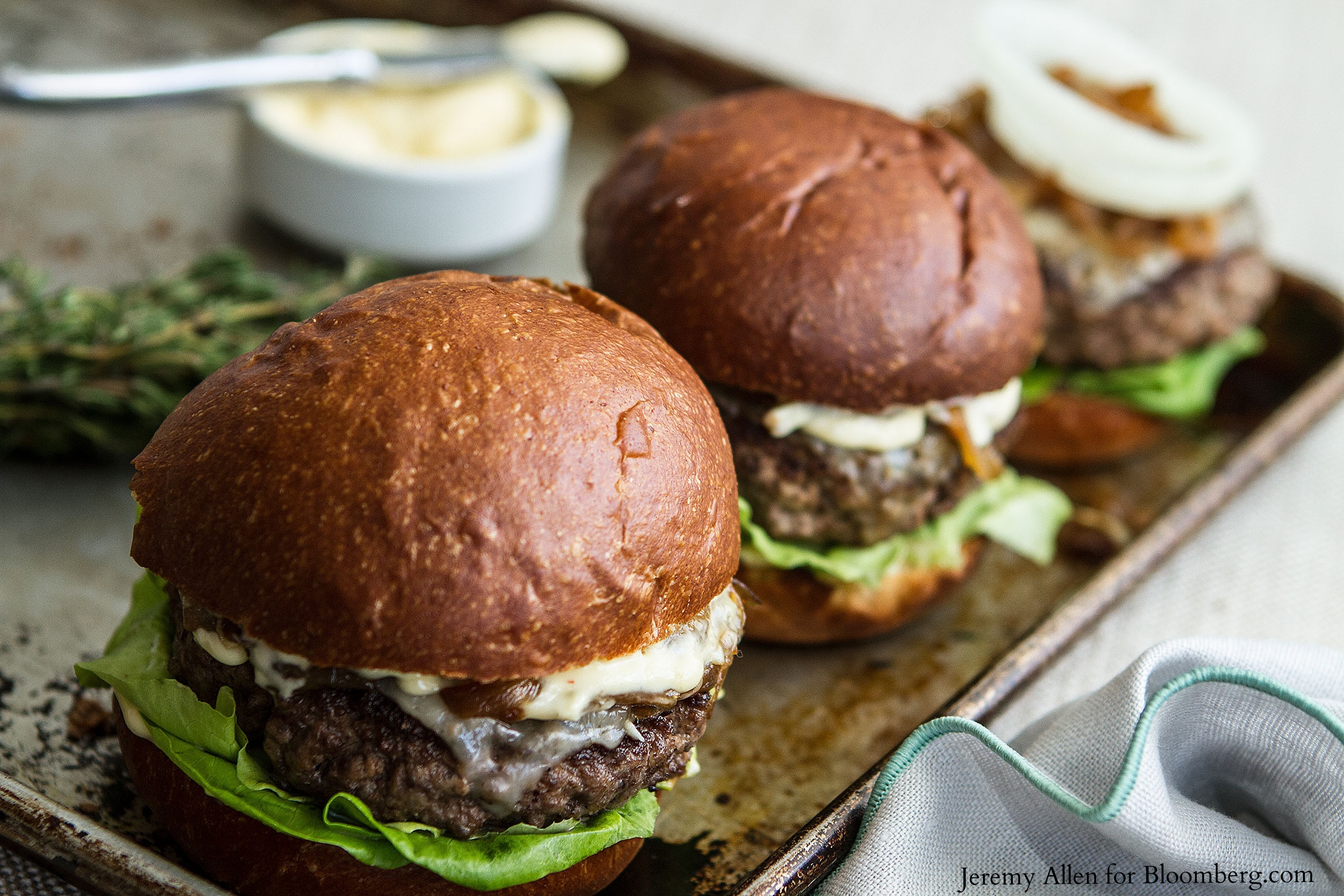 Beefy Burger with Sweet-and-Sour Onions