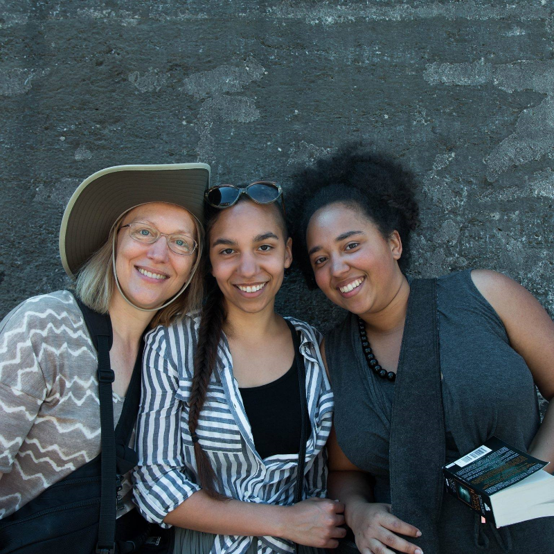 Charlene (left) with two of her daughters