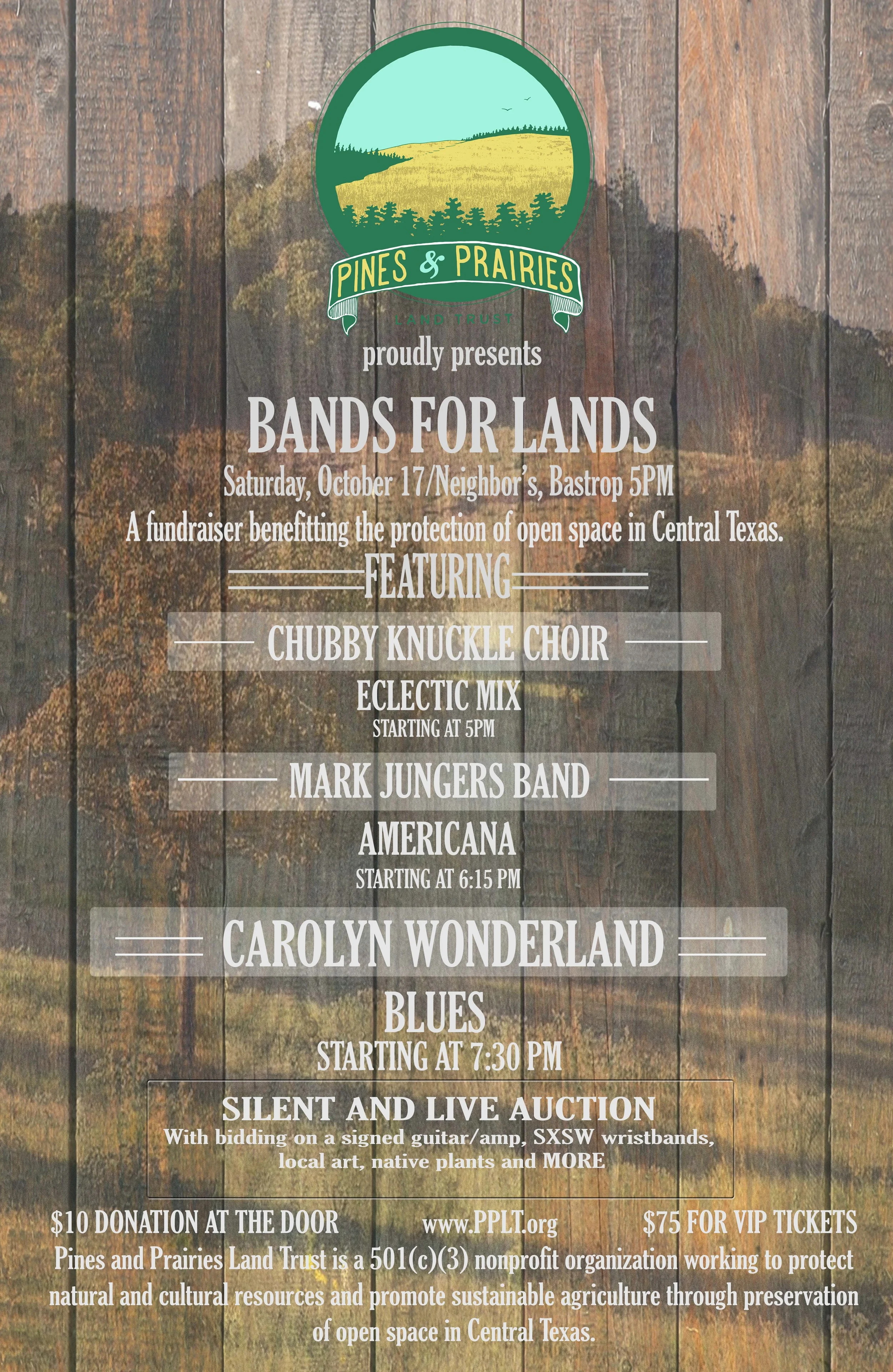 BANDS FOR LANDS: Our Inaugural Fundraising Event!