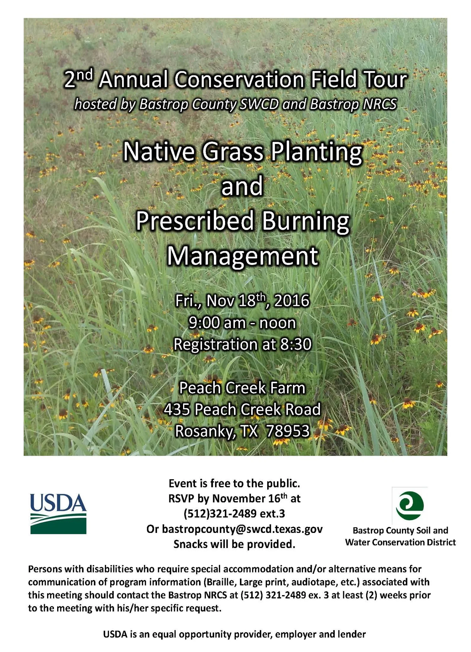 Free Conservation Field Tour to Highlight Native Grass Restoration and  Prescribed Burning in Bastrop County — Pines & Prairies Land Trust