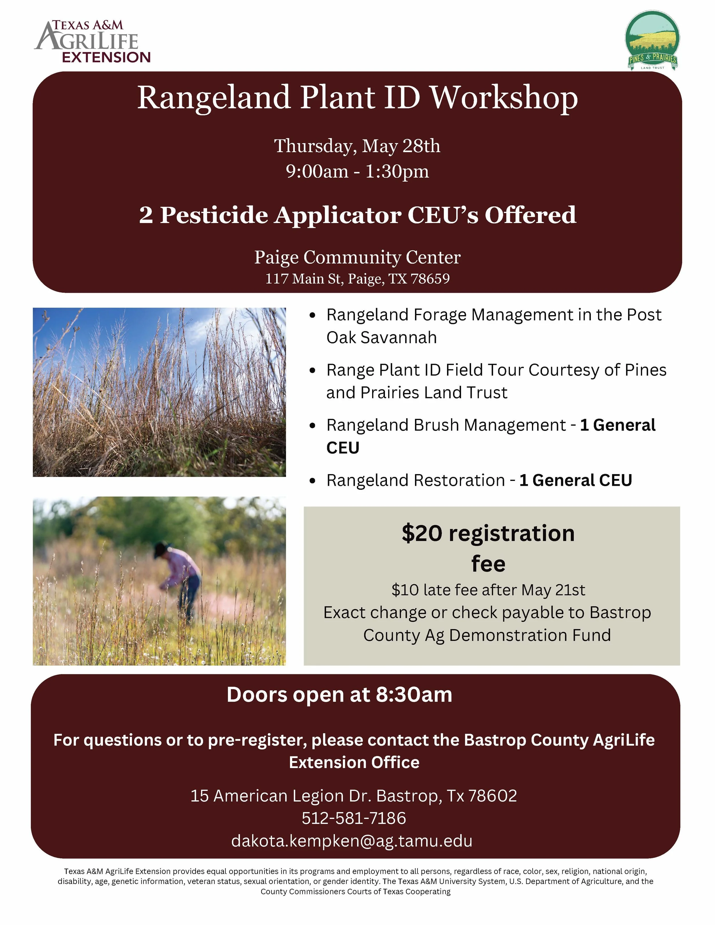 Rangeland Plant ID Workshop with Tour of Billig Ranch